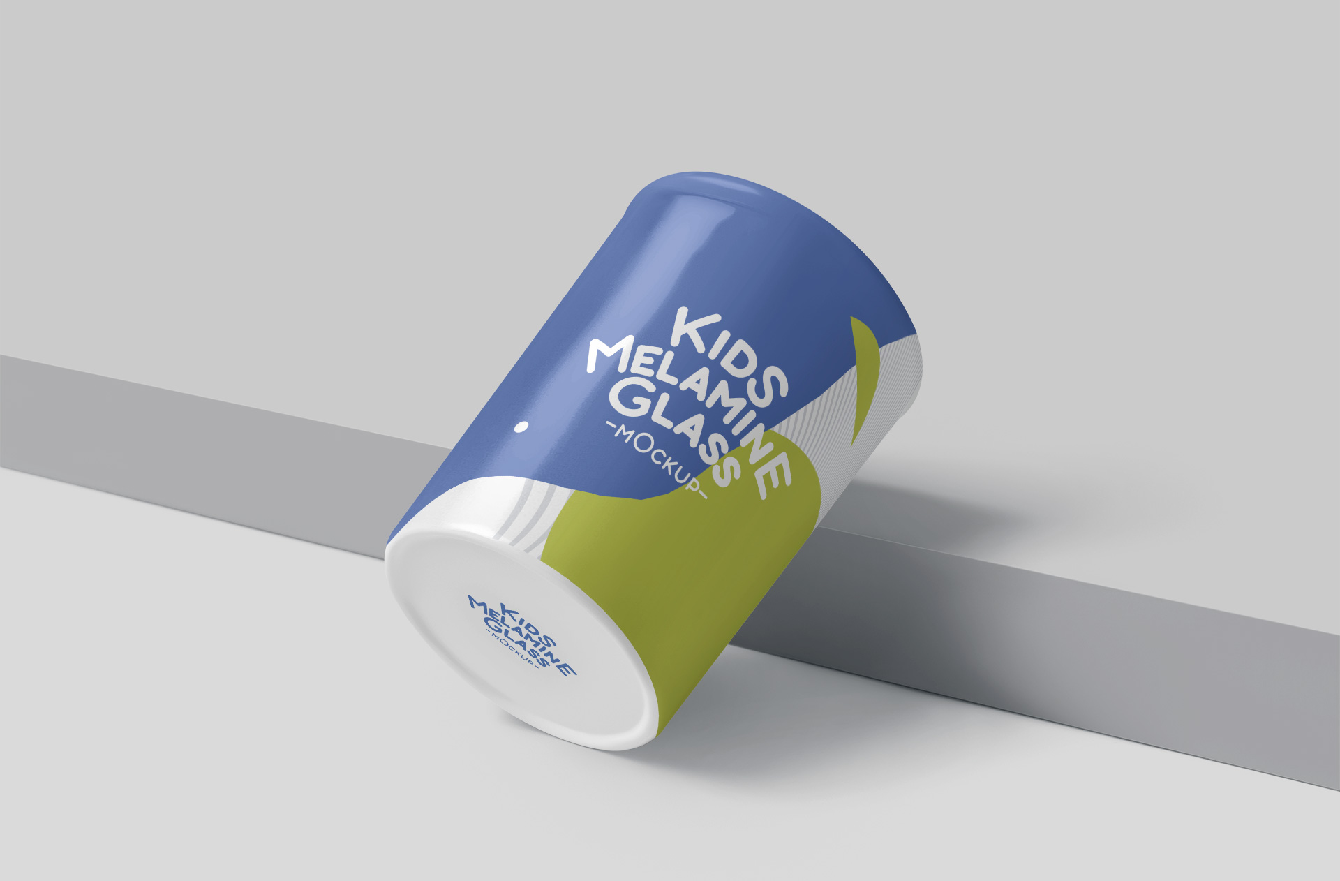 Kids Melamine Glass Mockup ?? Floating View