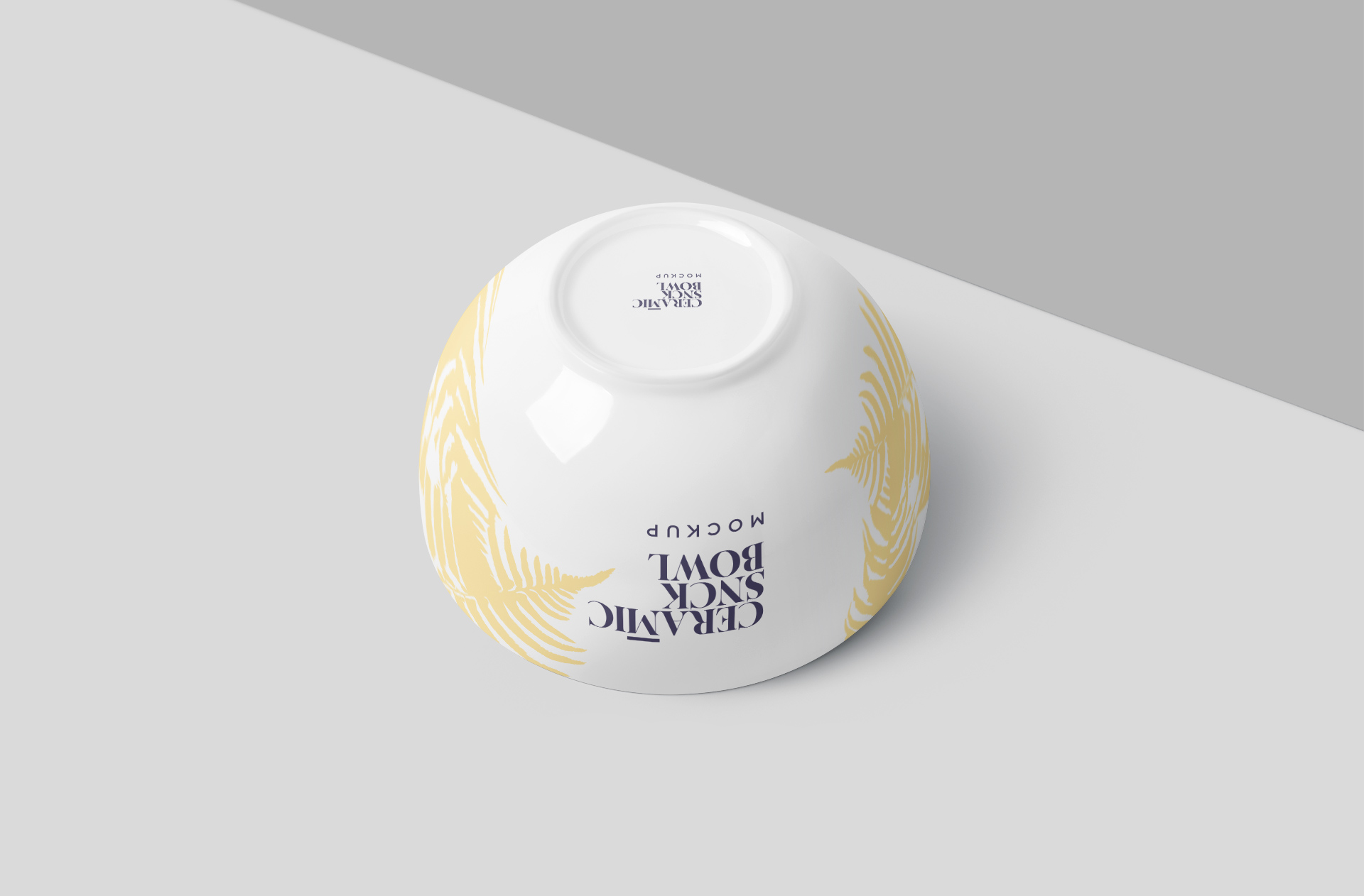 Ceramic Snack Bowl Mockup ?? Tilted Angle