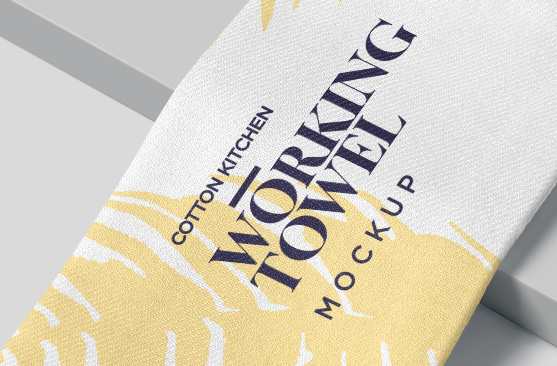 branded dish towel mock-up