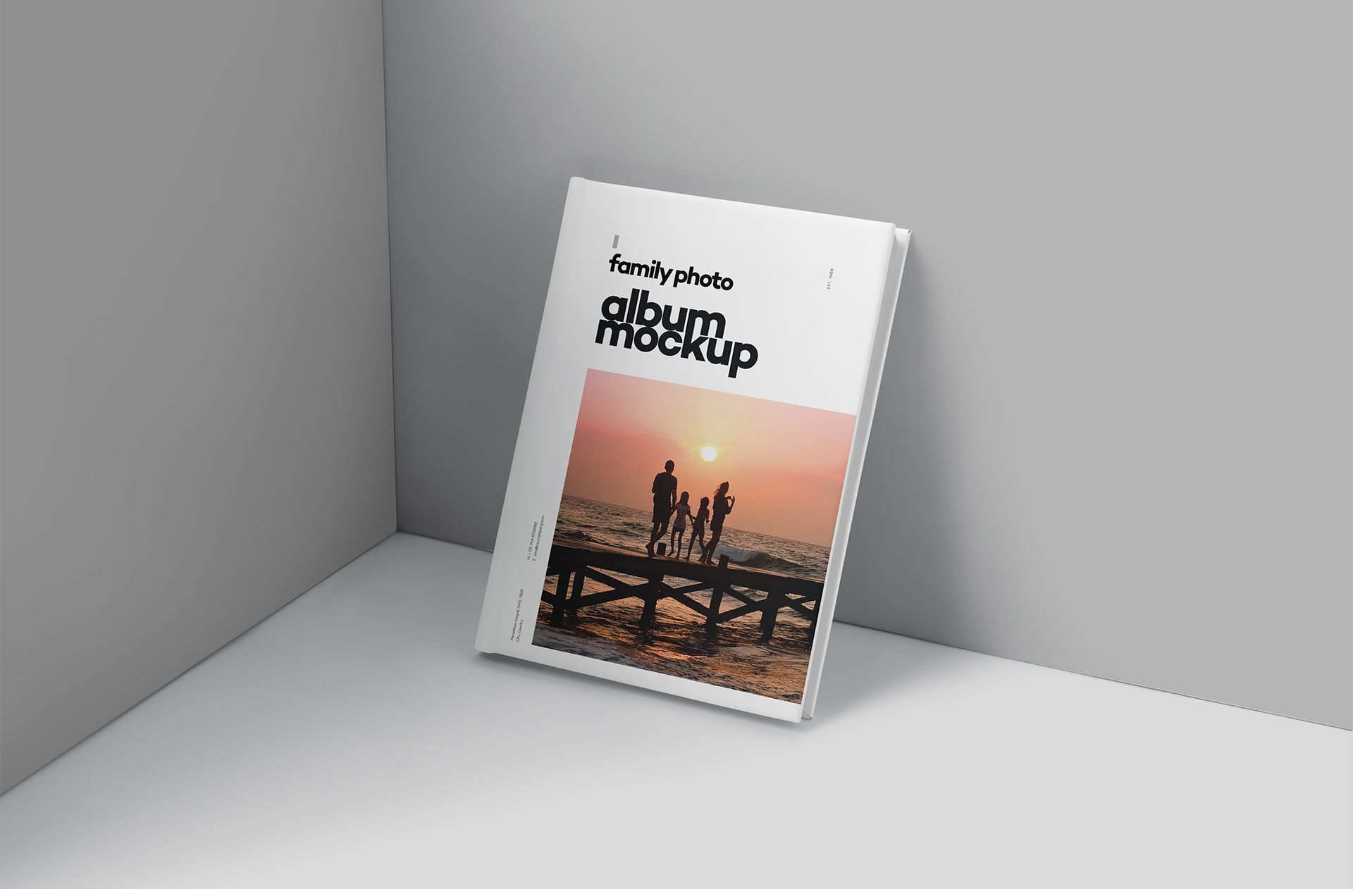 Family Album Mockup – Open Photobook Layout