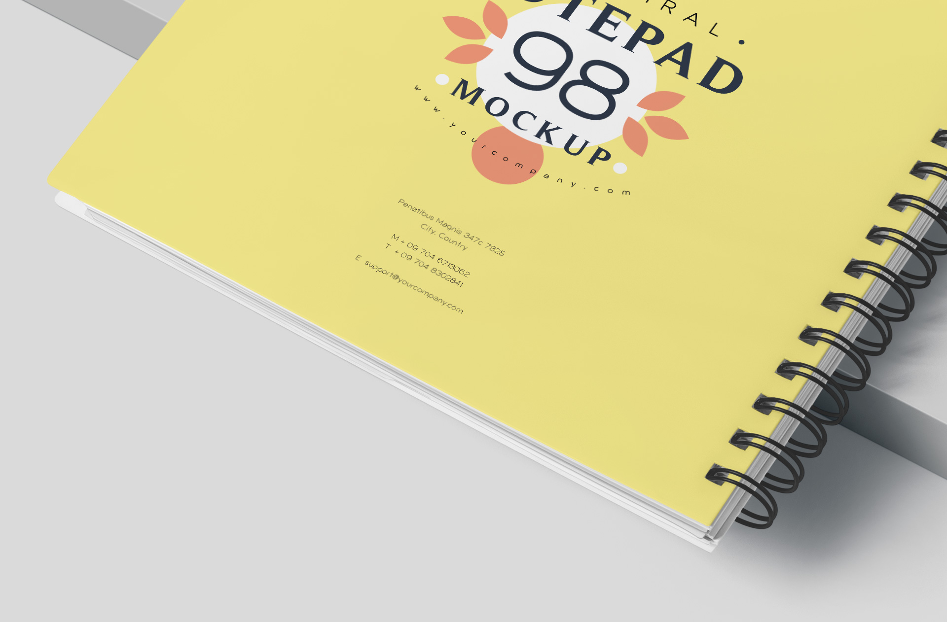 A4 notebook mock-up