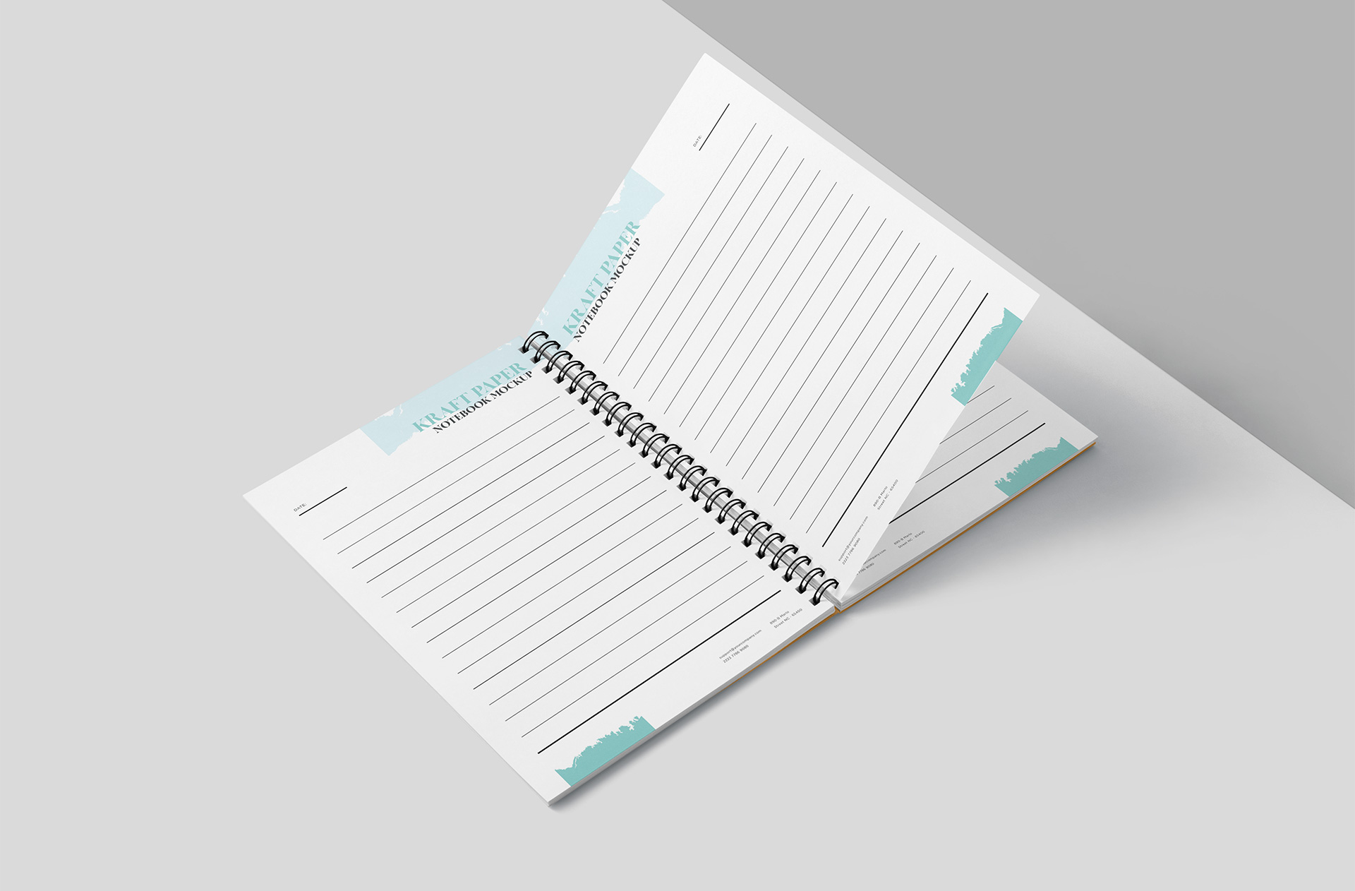 Open Kraft Notebook Mockup – Customizable Pages