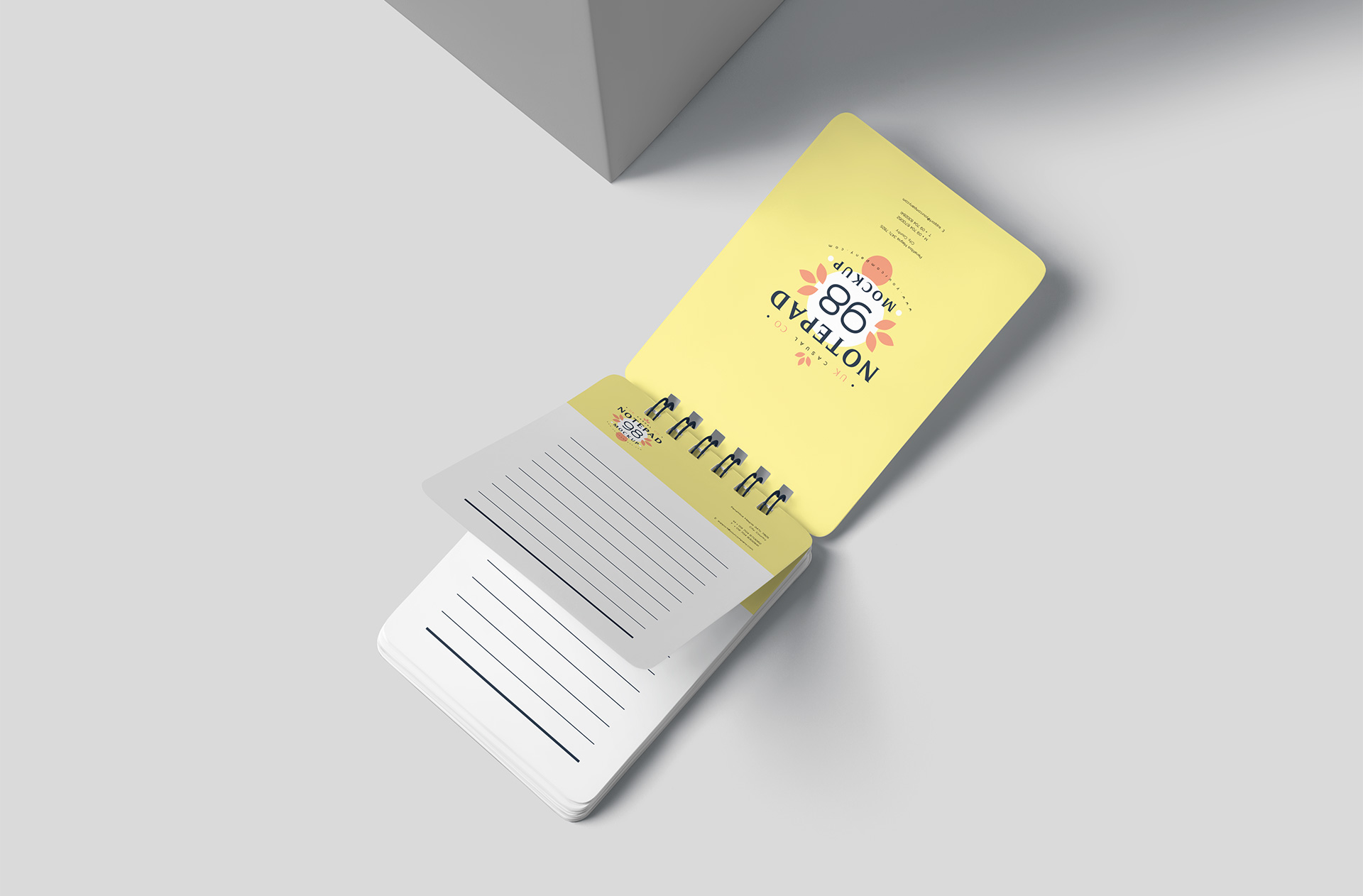 Open Flip Notepad Mockup – Customizable Pages