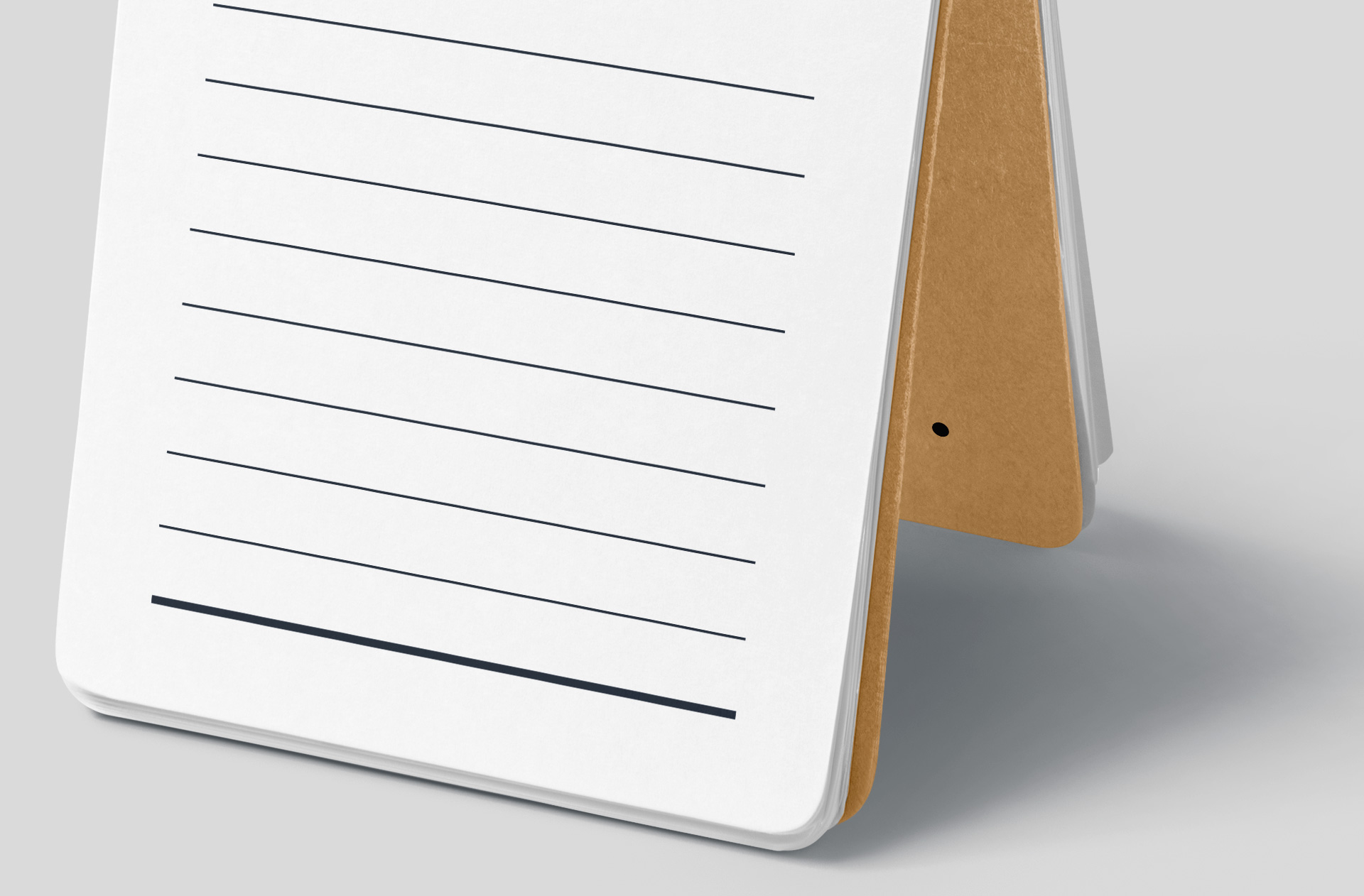 lined kraft notebook mock-up