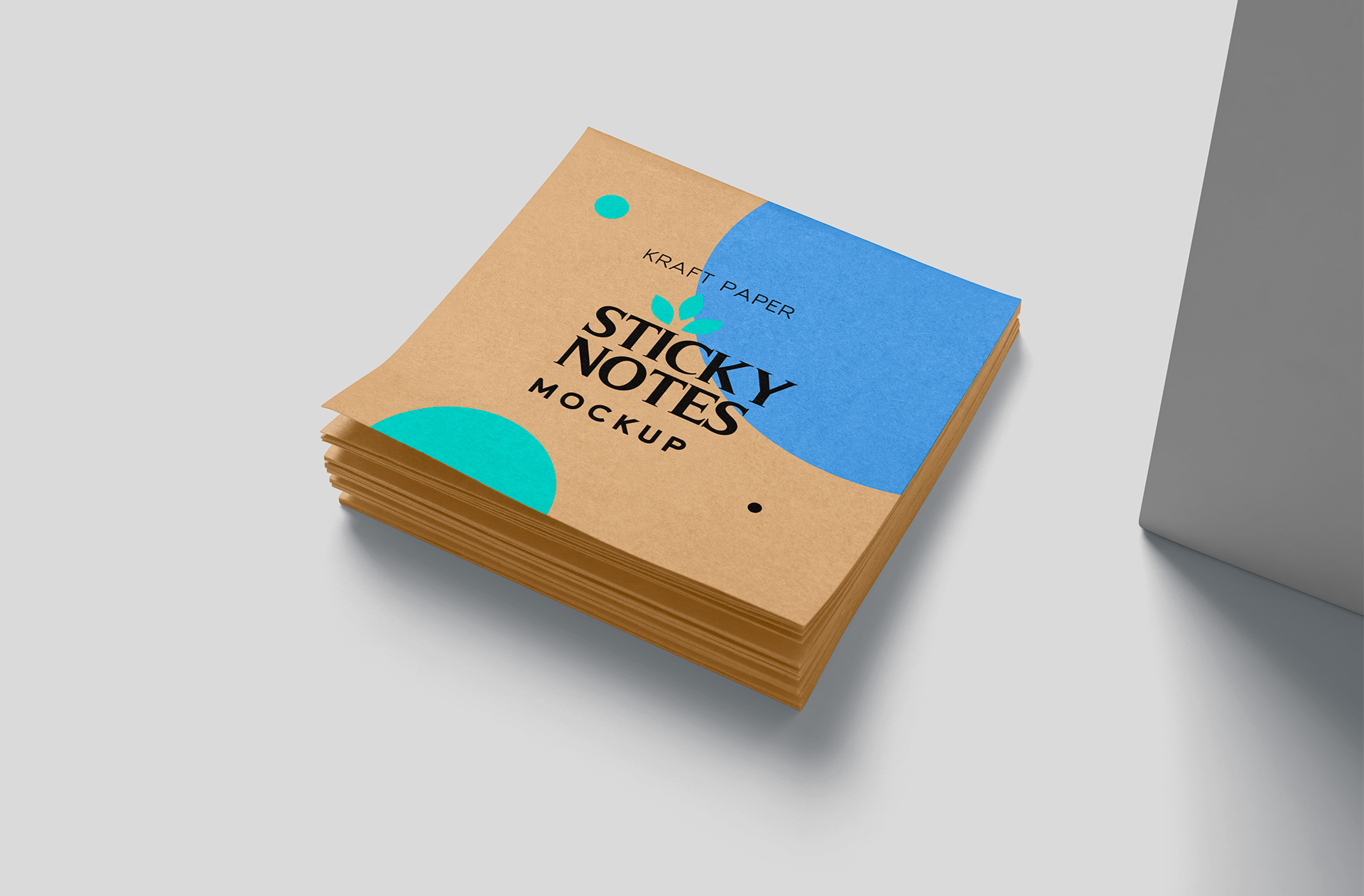 Kraft Paper Sticky Notes Mockup – Realistic Design