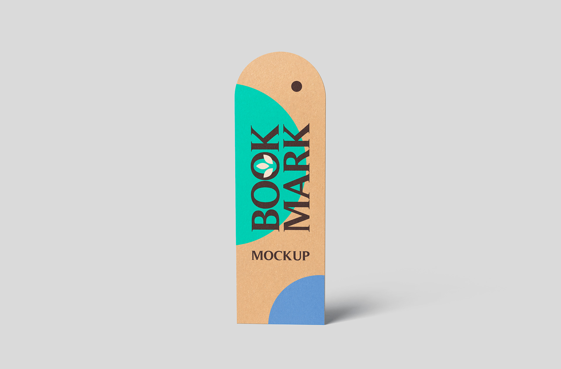 Flat Kraft Bookmark Mockup – Realistic Print Design