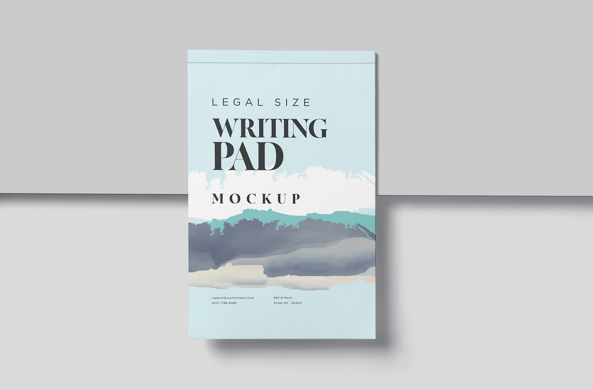 Legal Size Writing Pad Mockup – Open View