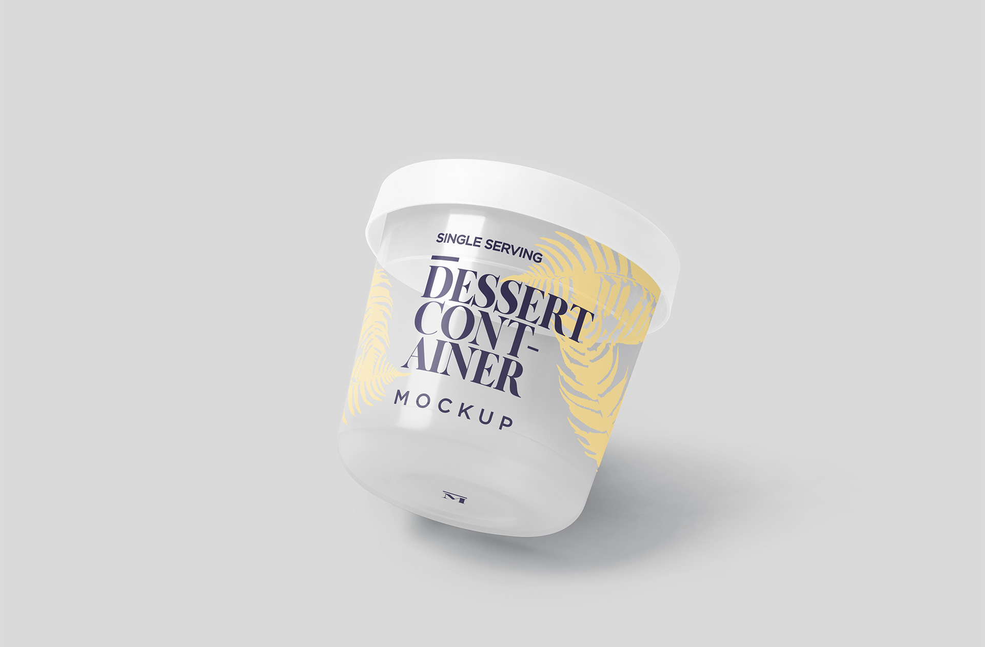 Single-Serving Dessert Container Mockup – Floating View