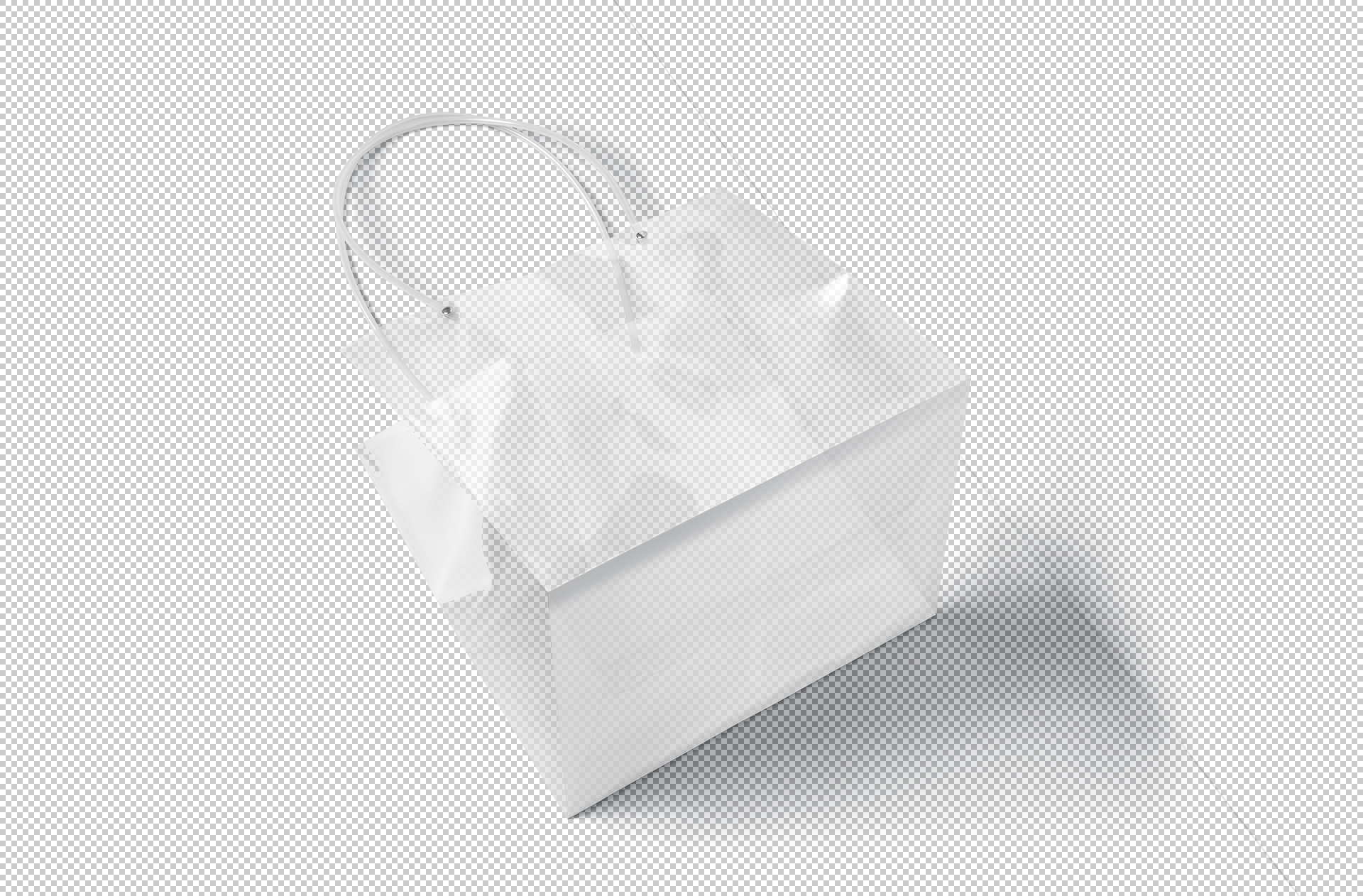 plastic carrying bag mock-up