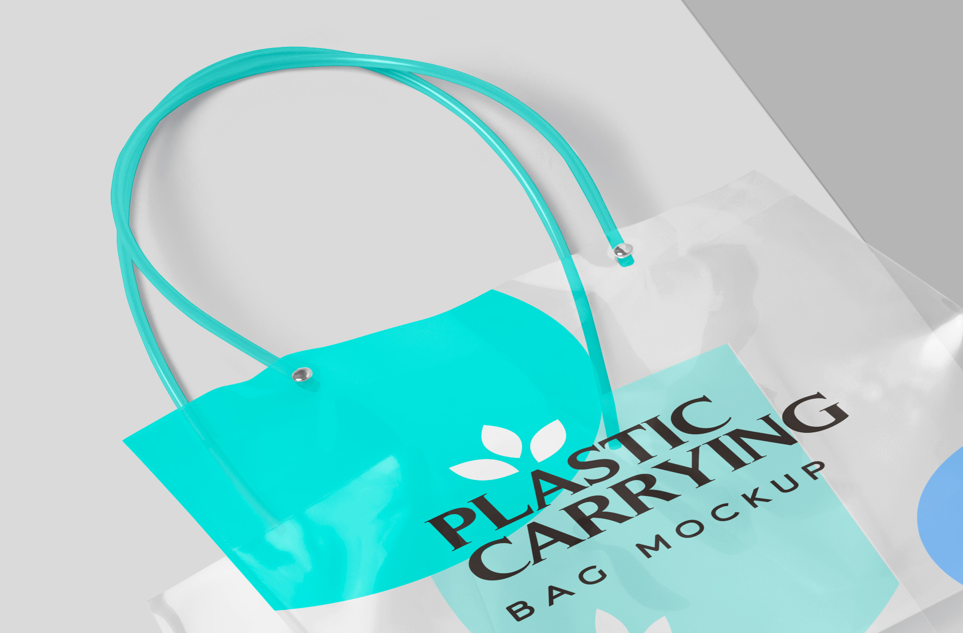 plastic carrying bag mock-up