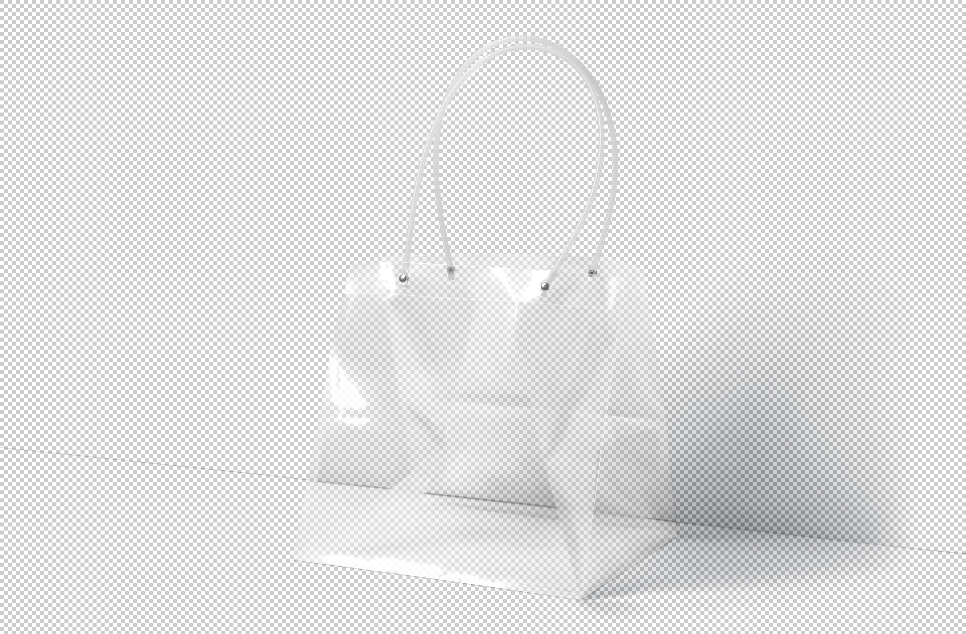 plastic carrying bag mock-up