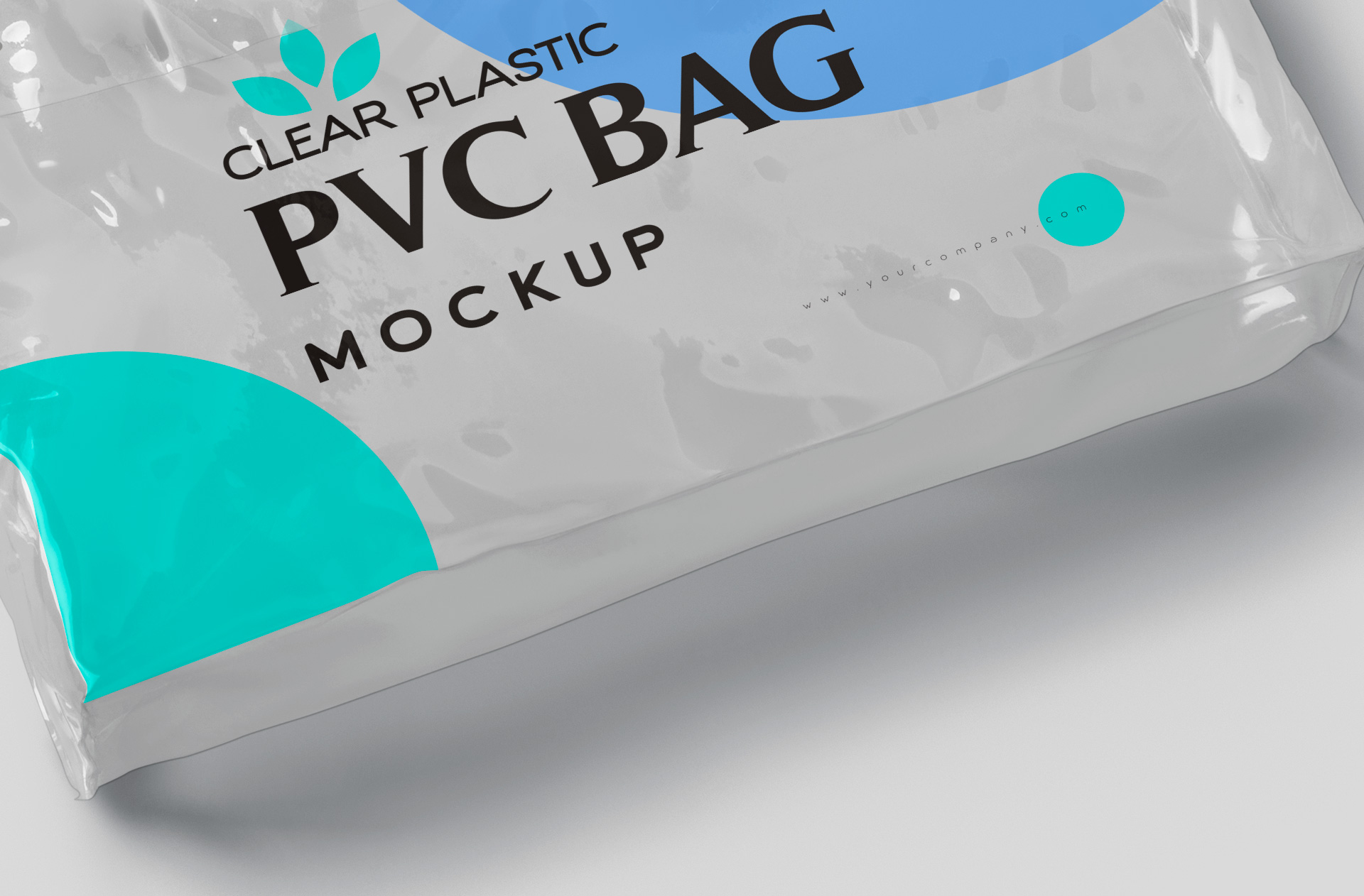 clear plastic PVC bag mock-up