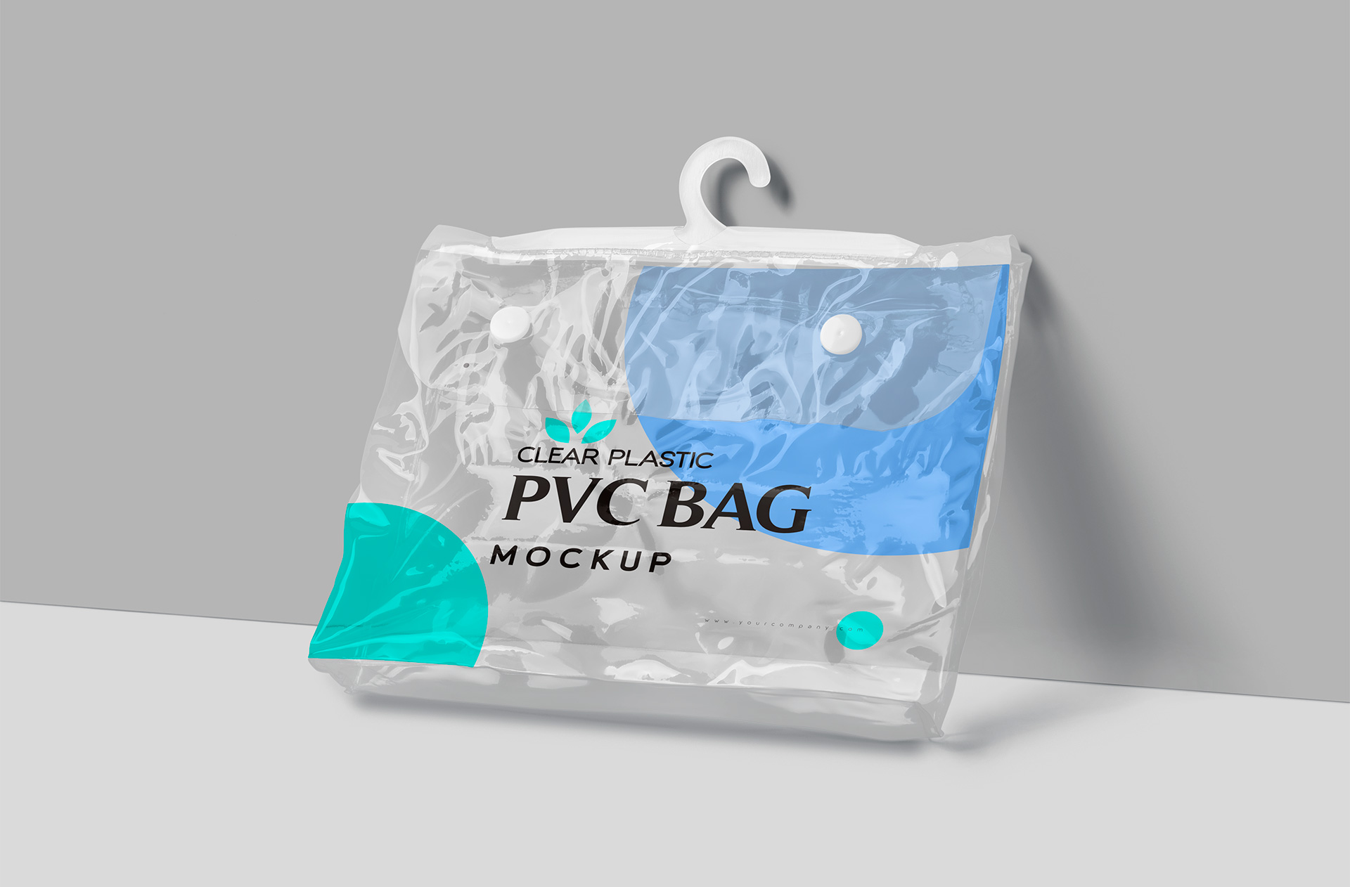 Clear Plastic PVC Bag Mockup – Front View