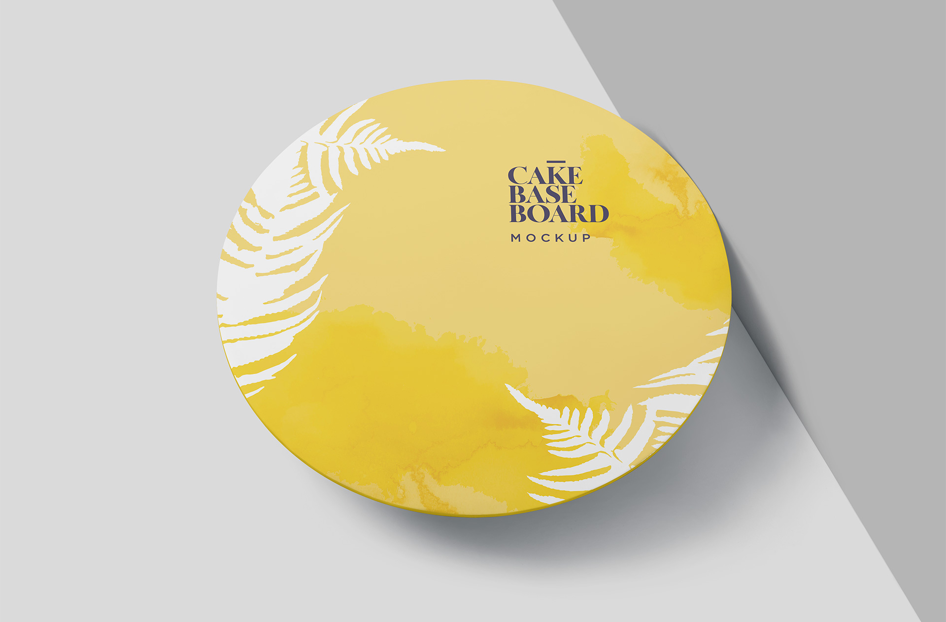 Round Cake Base Board Mockup – Top View