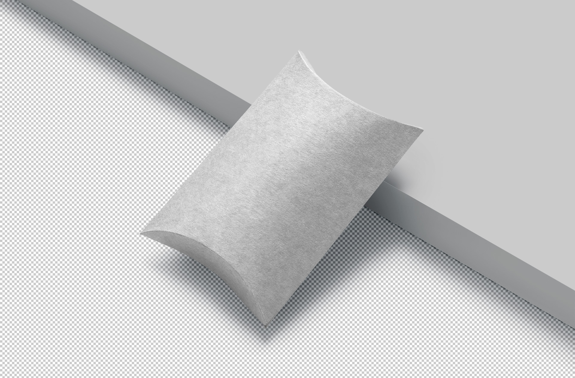 angled pillow box mockup