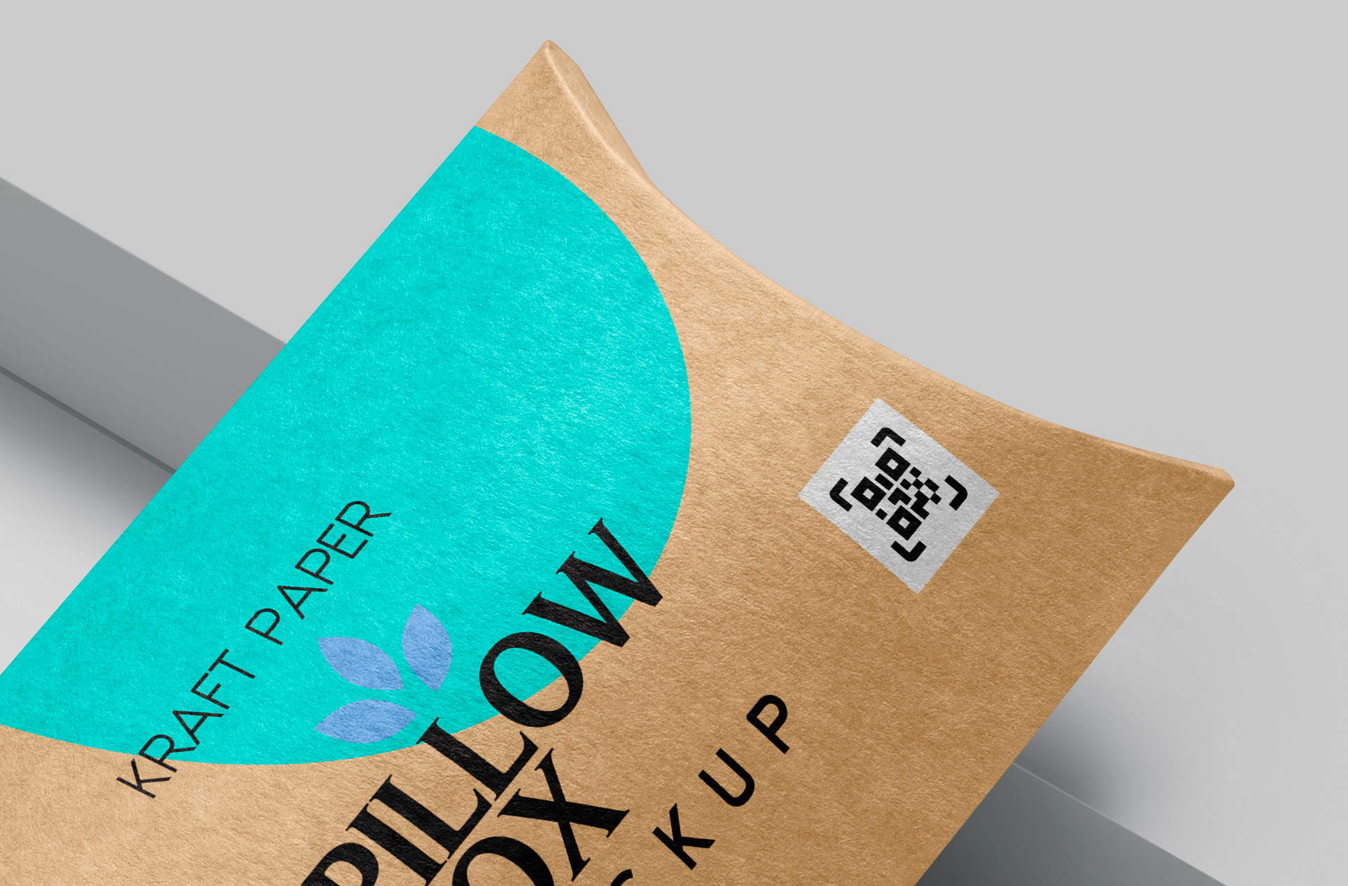 angled pillow box mockup
