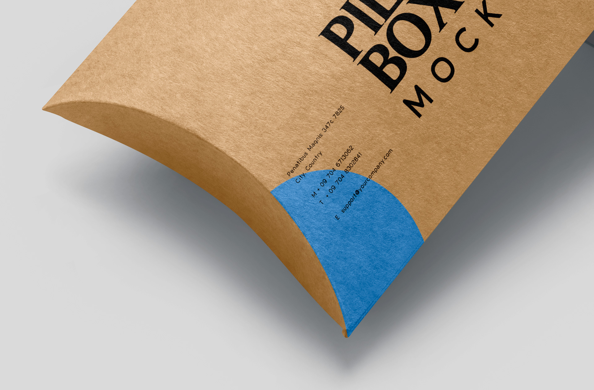angled pillow box mockup