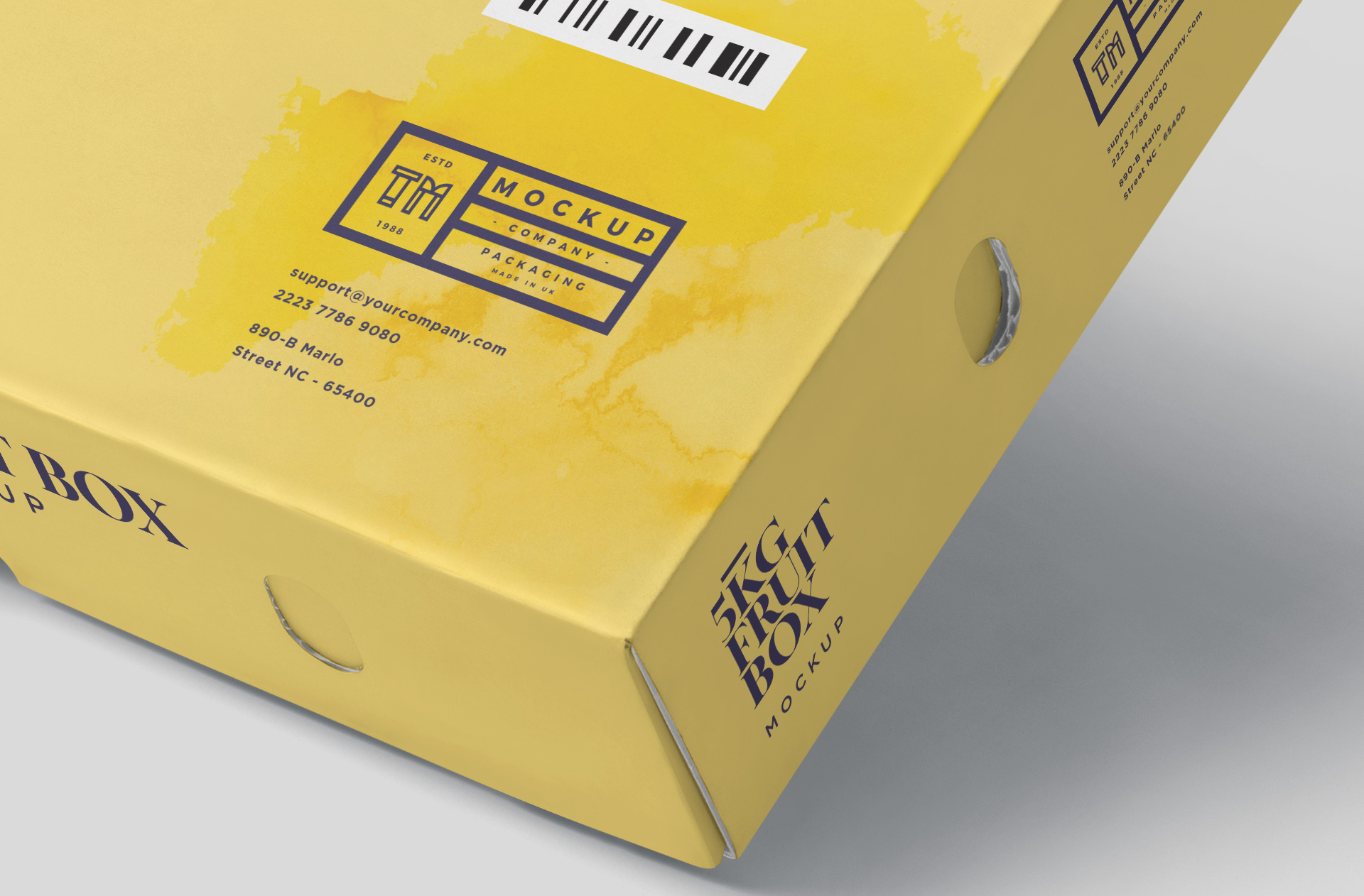 agricultural produce box mock-up
