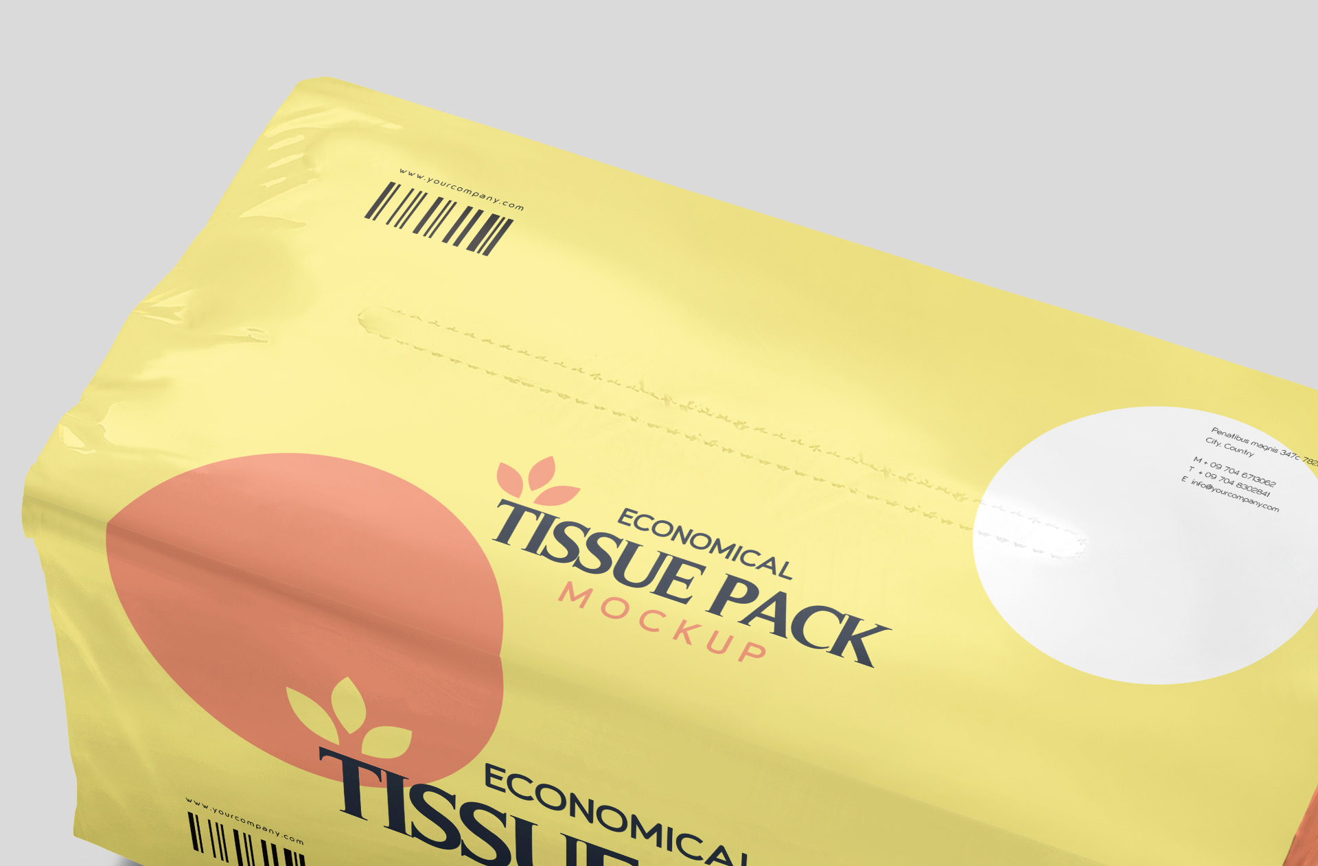 realistic tissue packet mock-up