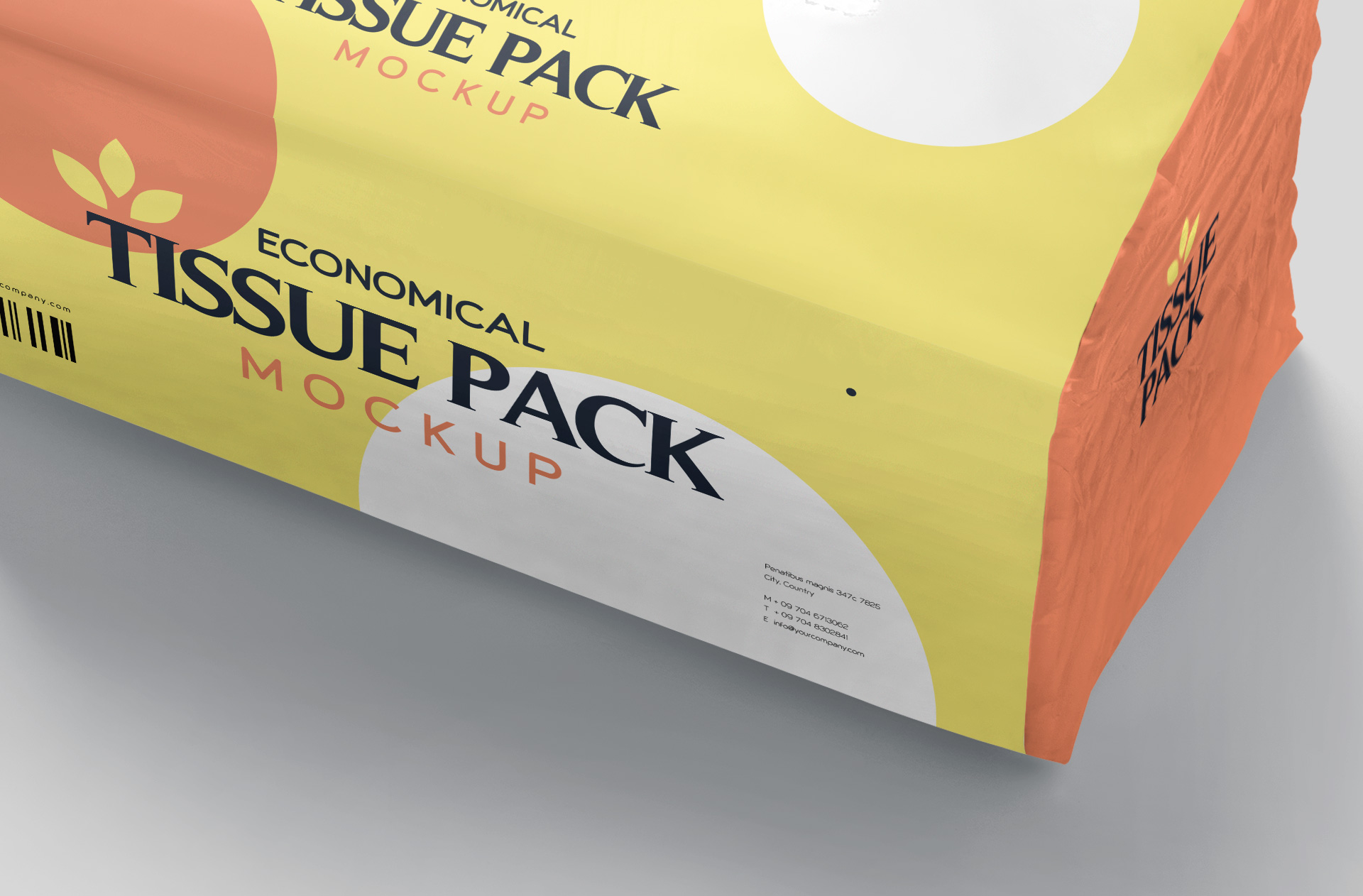 realistic tissue packet mock-up