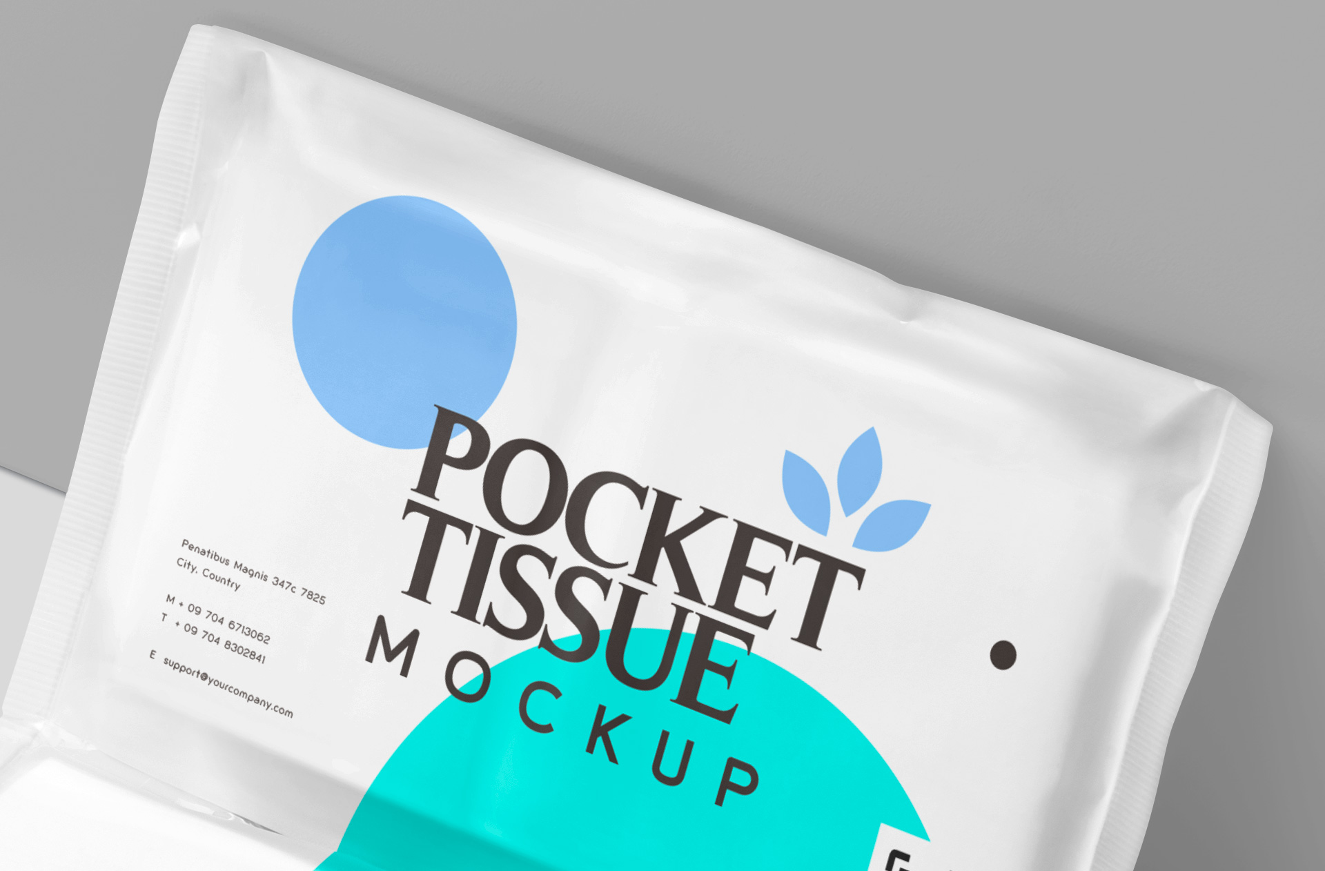 eco-friendly tissue pack mock-up