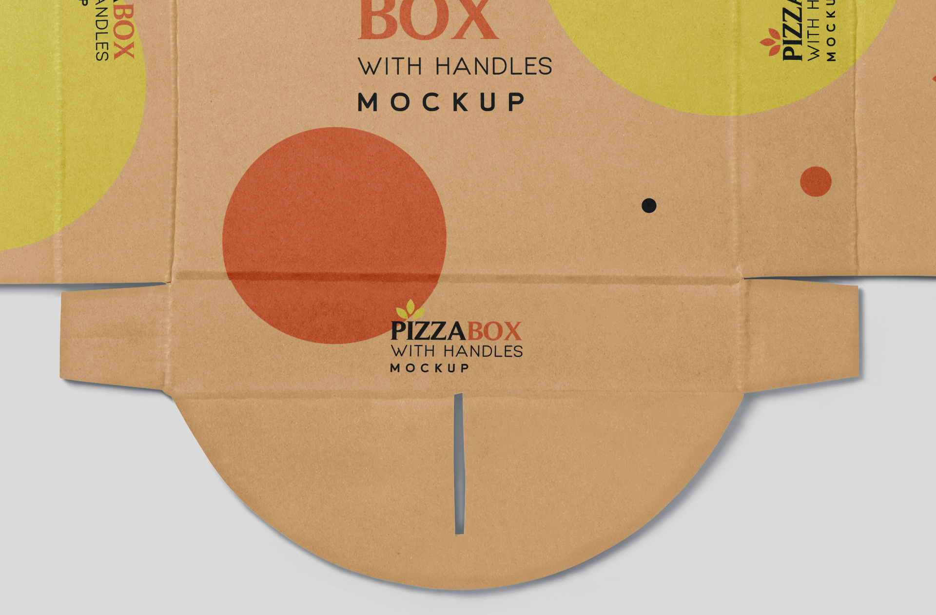 flat pizza box mockup