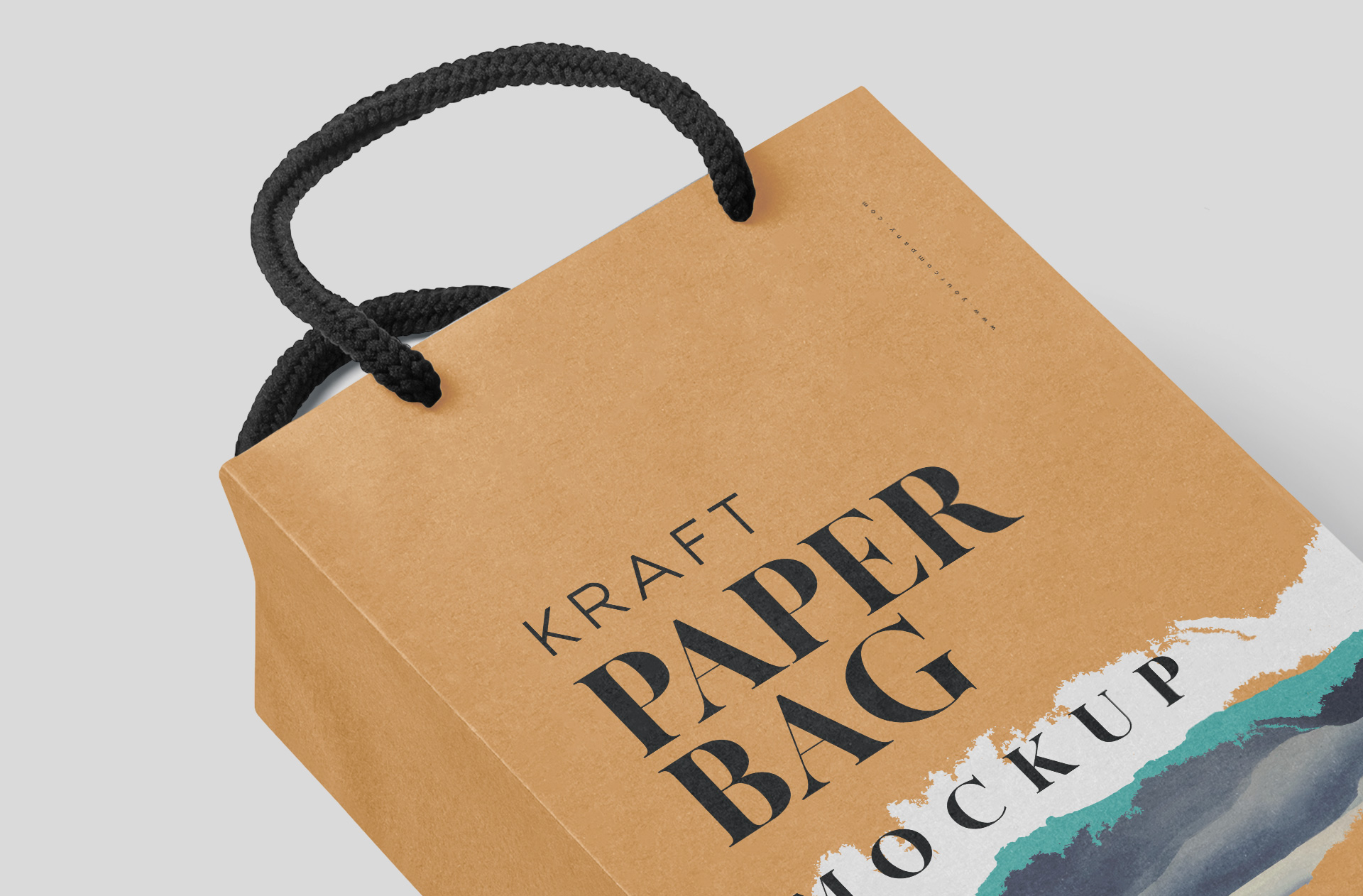 brown paper bag design mock-up