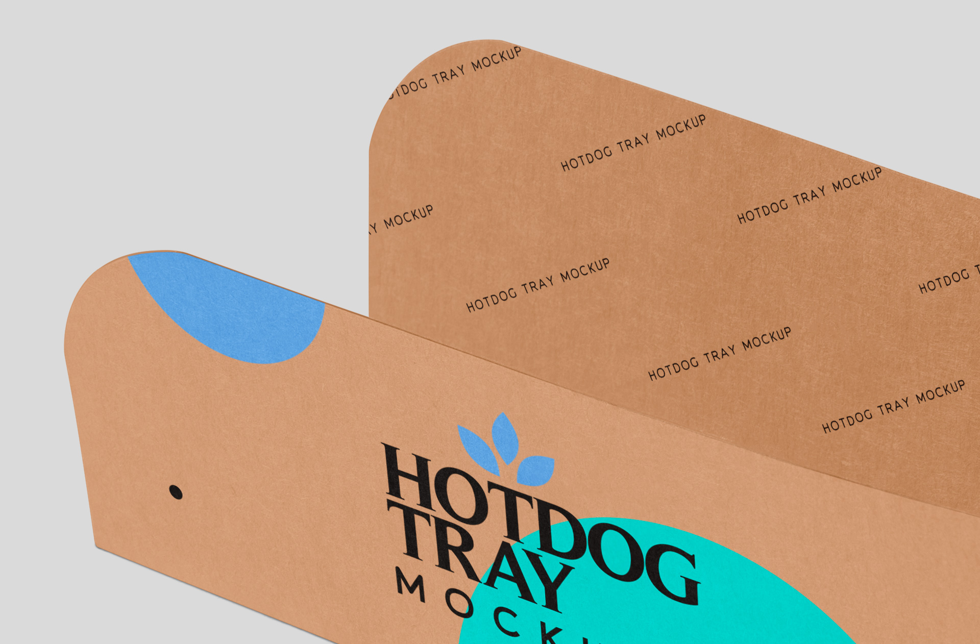 cardboard food tray mock-up