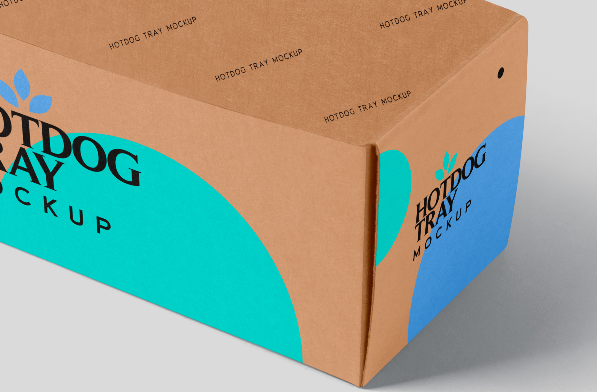 cardboard food tray mock-up