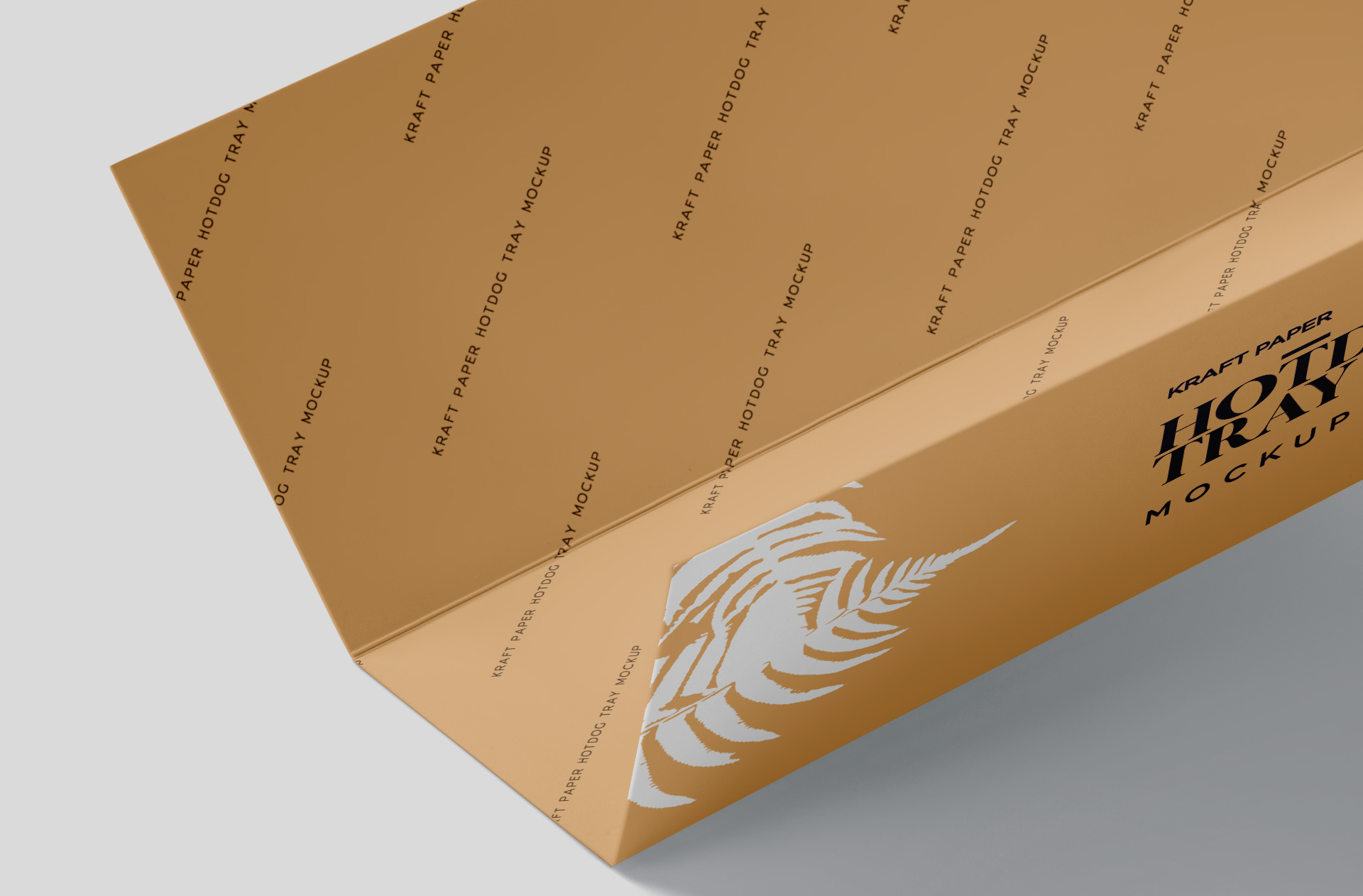 angled hotdog tray mockup