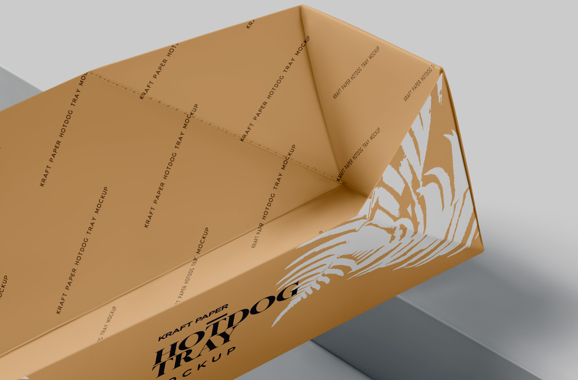 angled hotdog tray mockup
