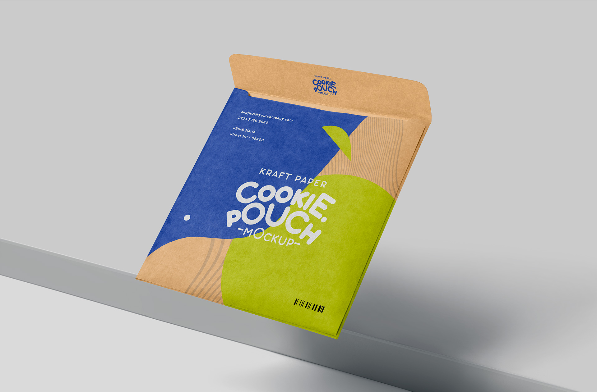 Kraft Paper Cookie Pouch Mockup