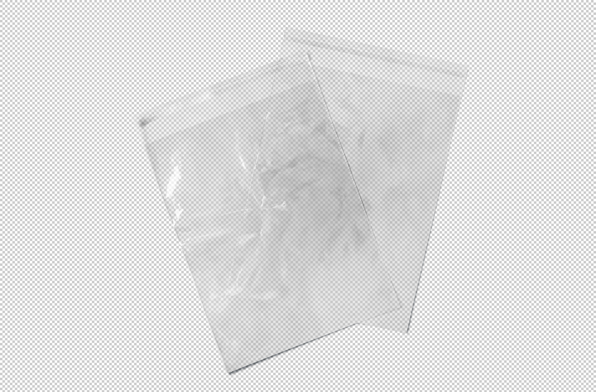 clear plastic pouch mock-up