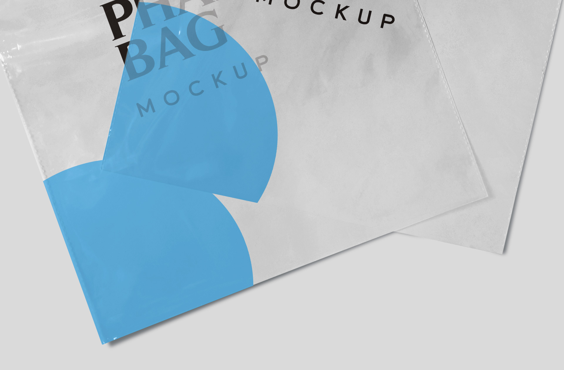 clear plastic pouch mock-up