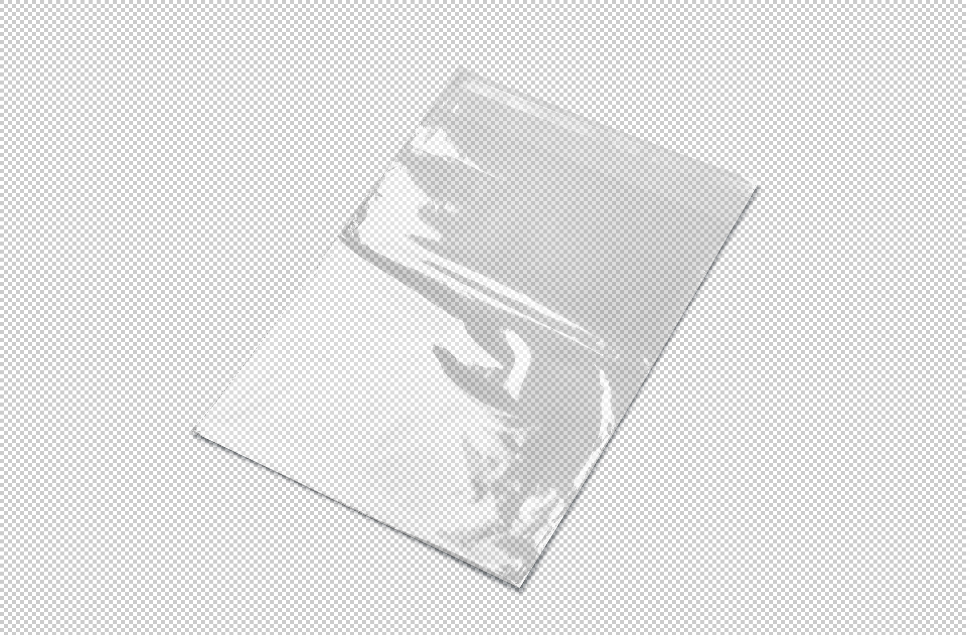 clear plastic pouch mock-up