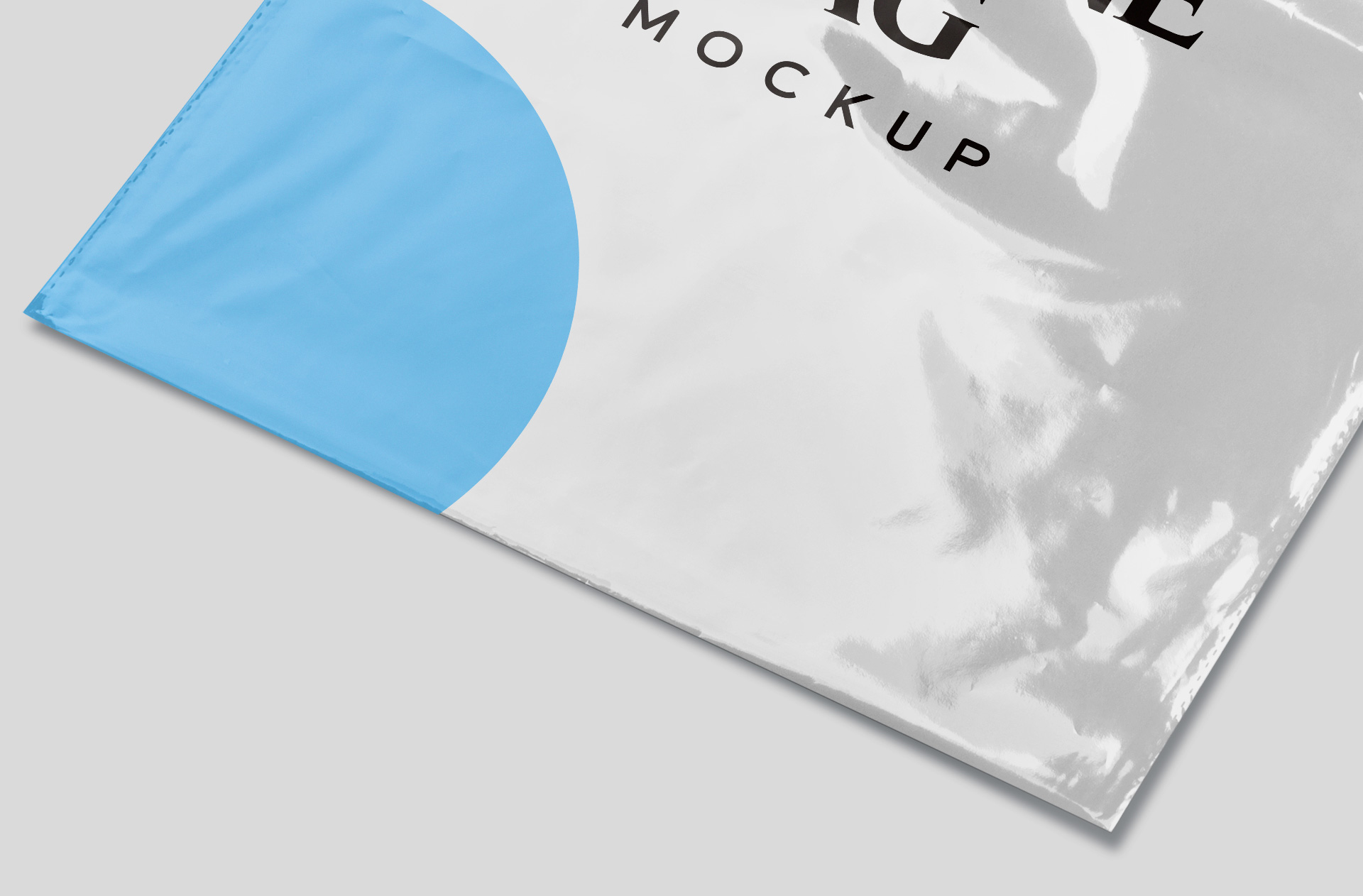 clear plastic pouch mock-up
