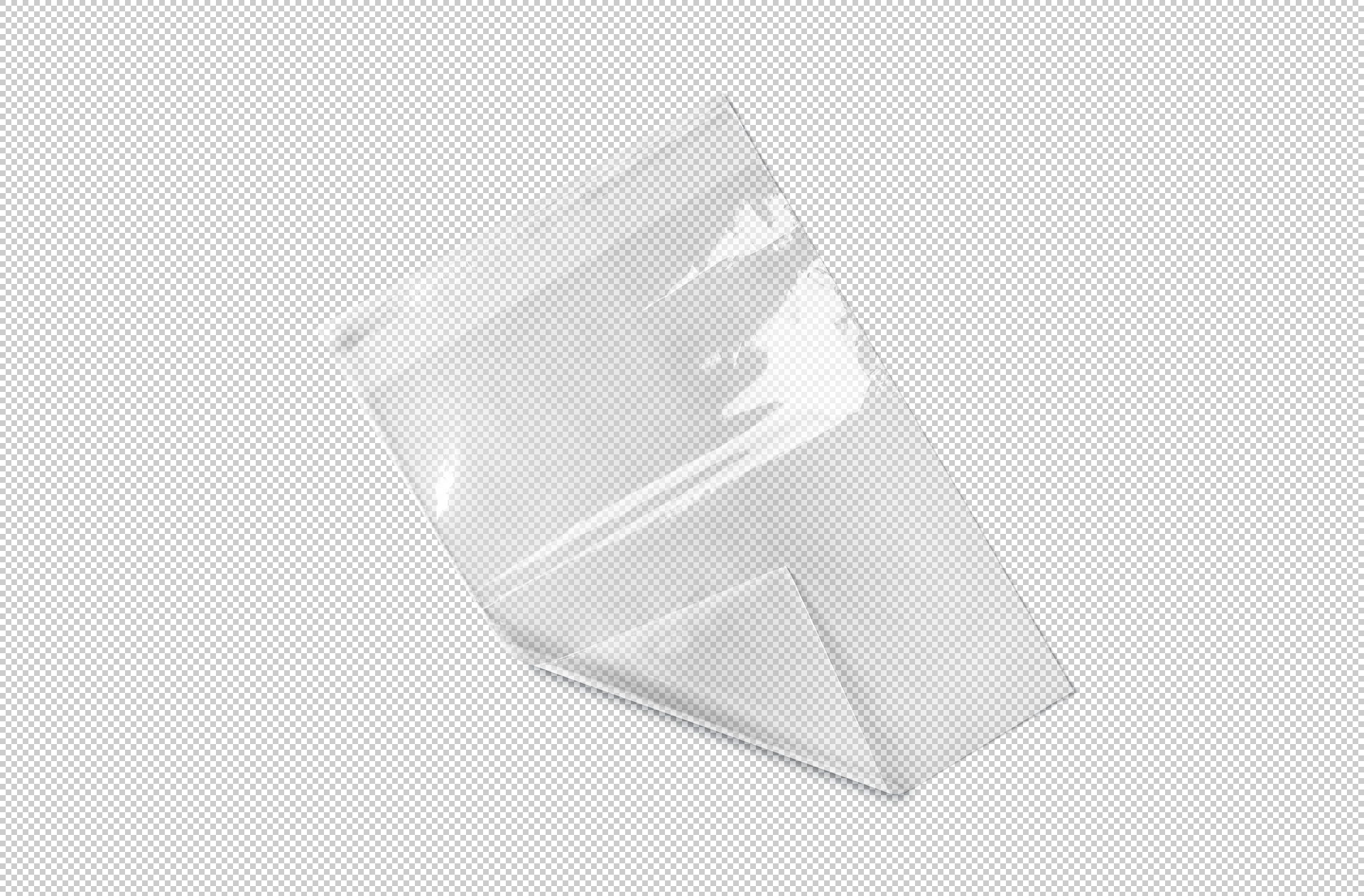 clear plastic packaging mock-up