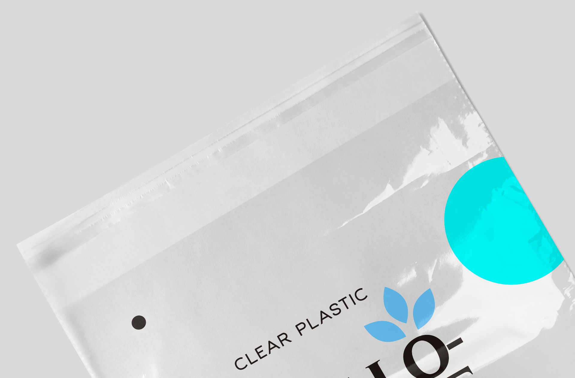 clear plastic packaging mock-up