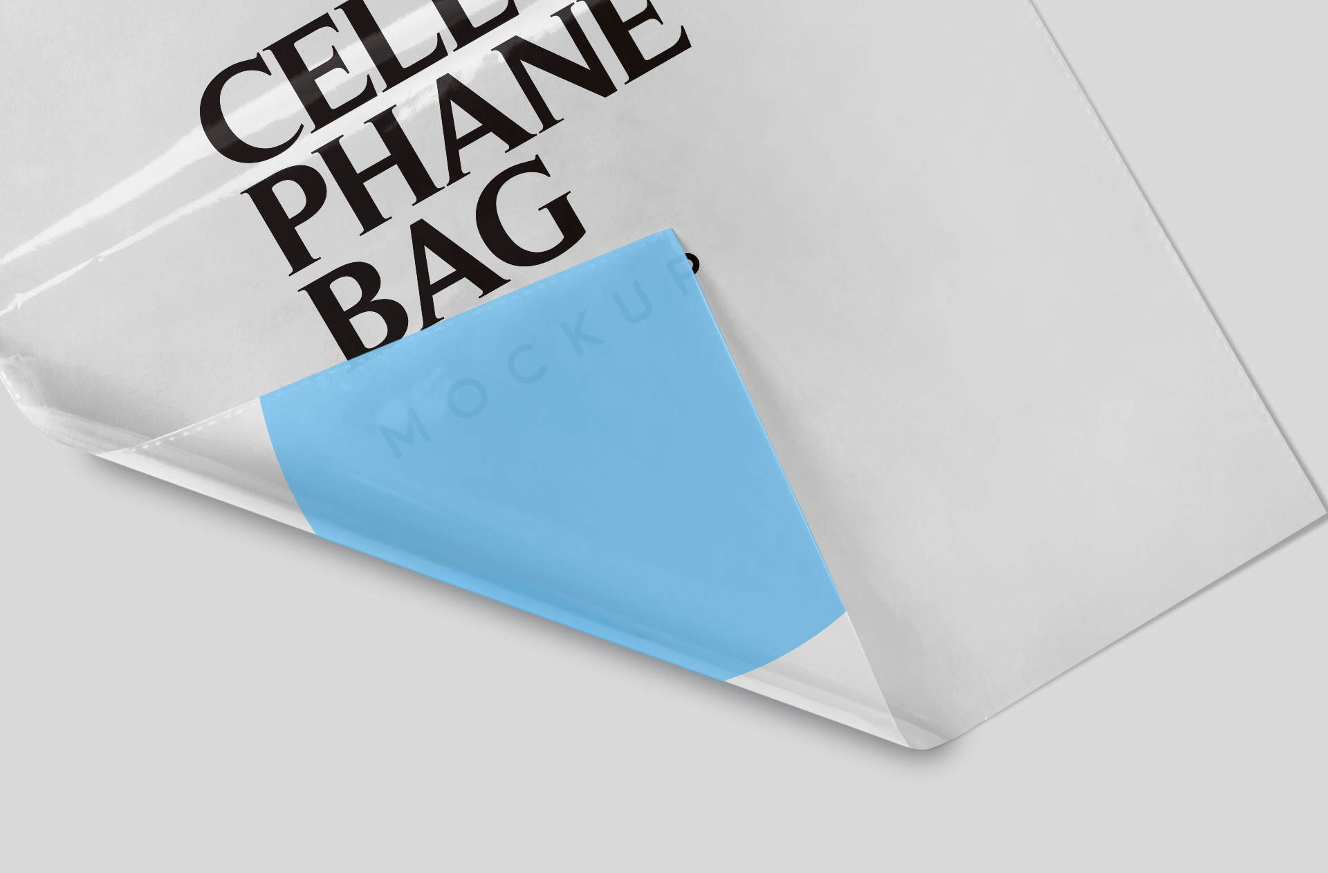 clear plastic packaging mock-up