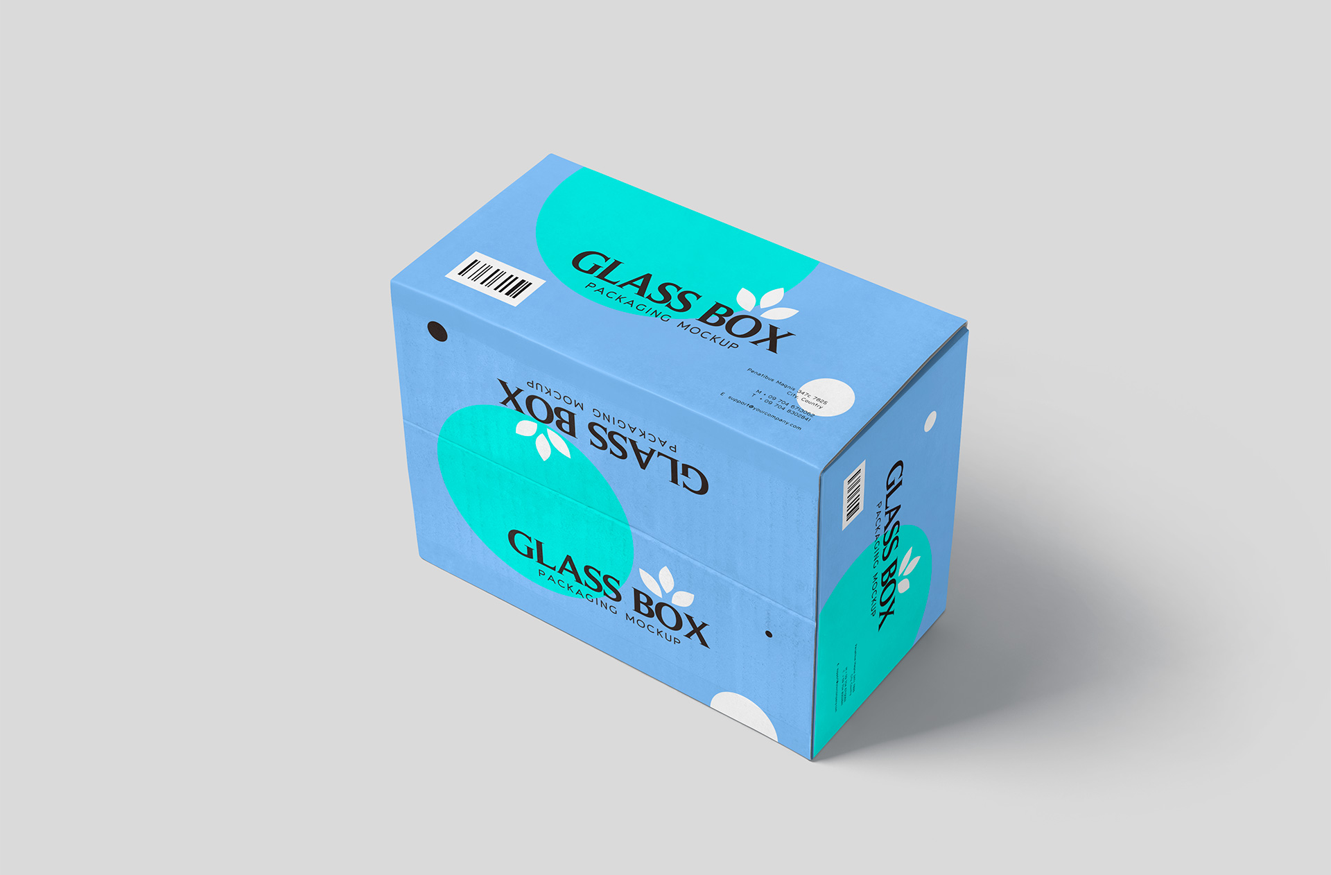 Closed Cardboard Box Mockup – Product Packaging PSD