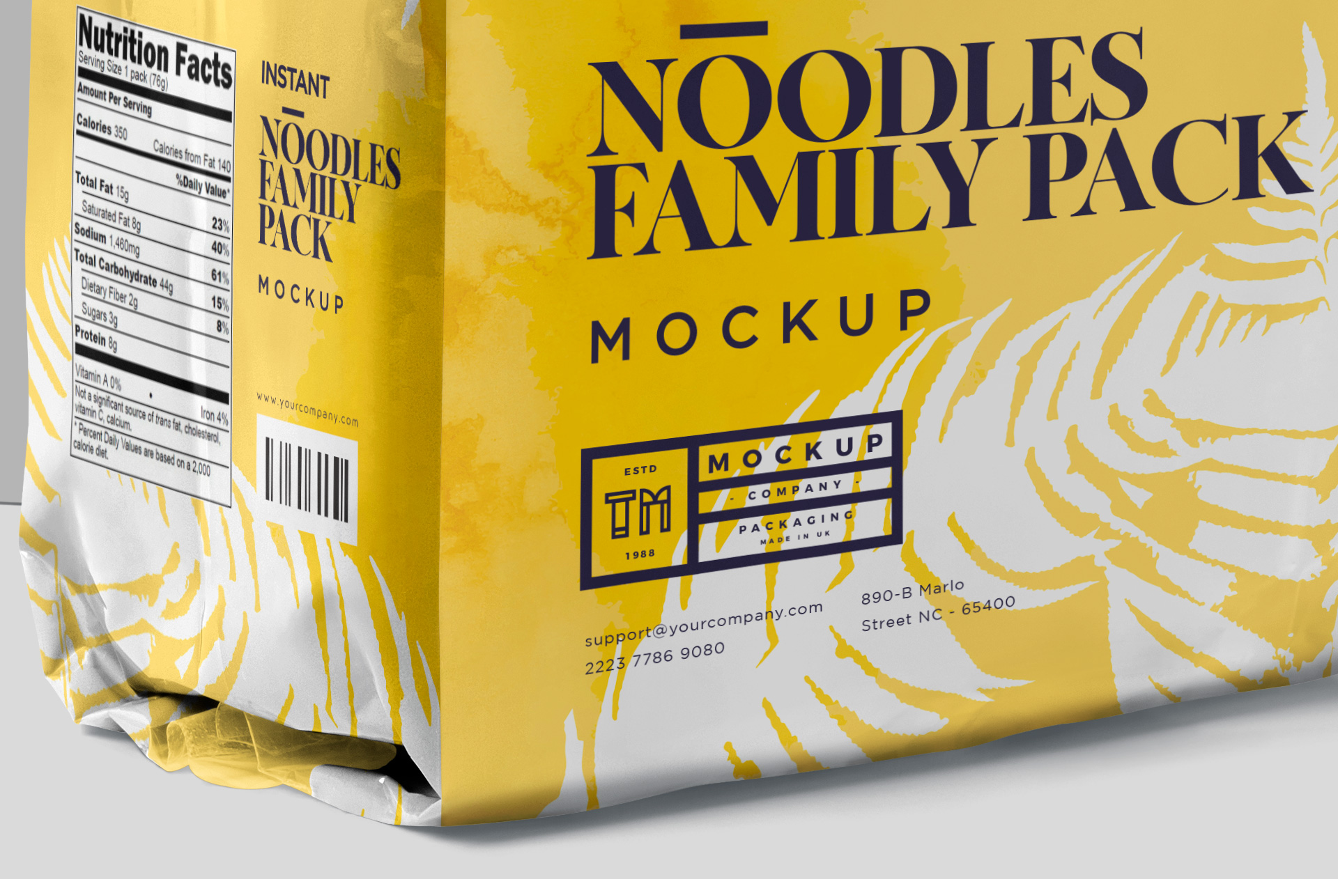 custom food label mock-up