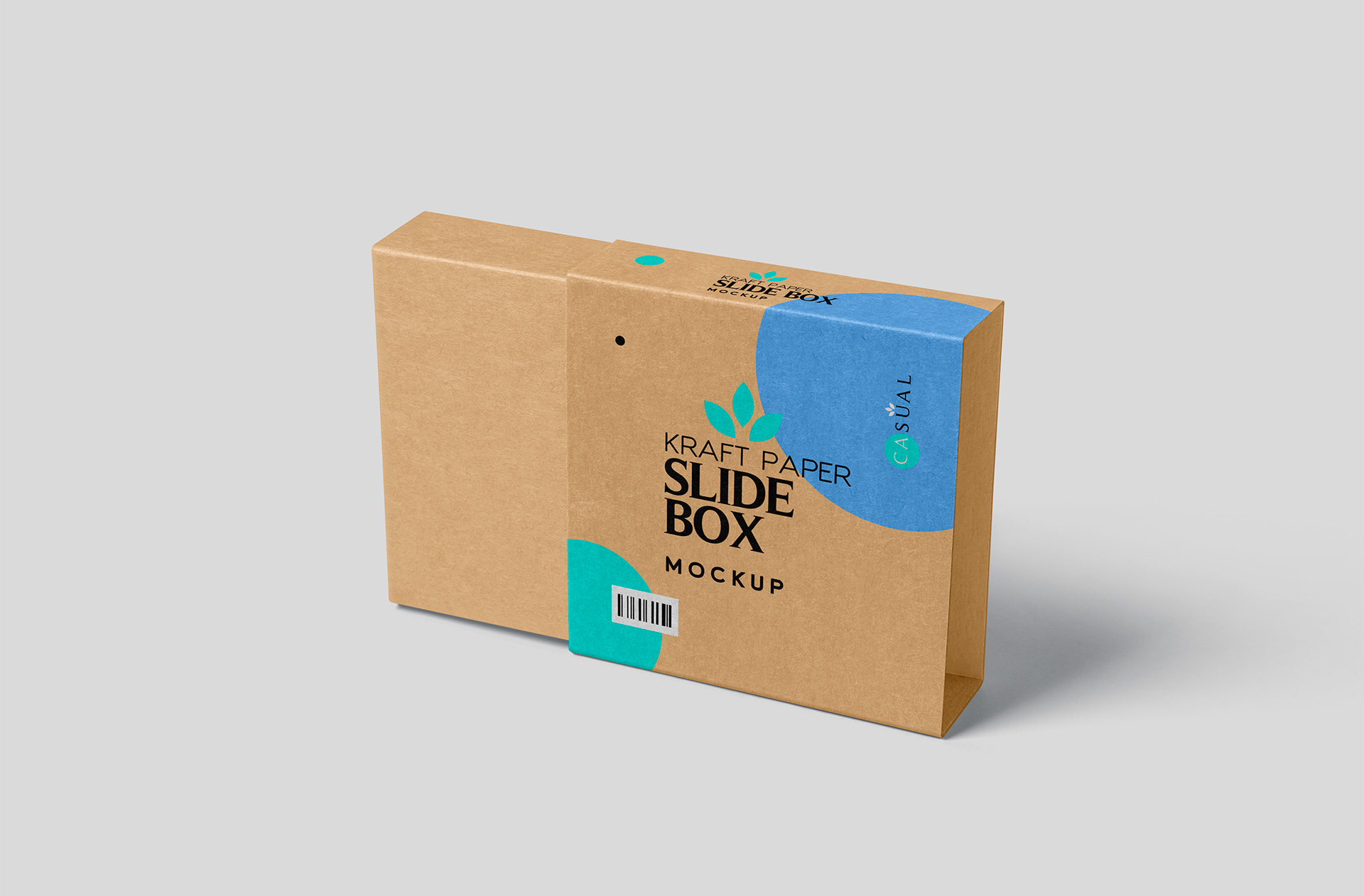 Open Kraft Drawer Box Mockup – Customizable Design