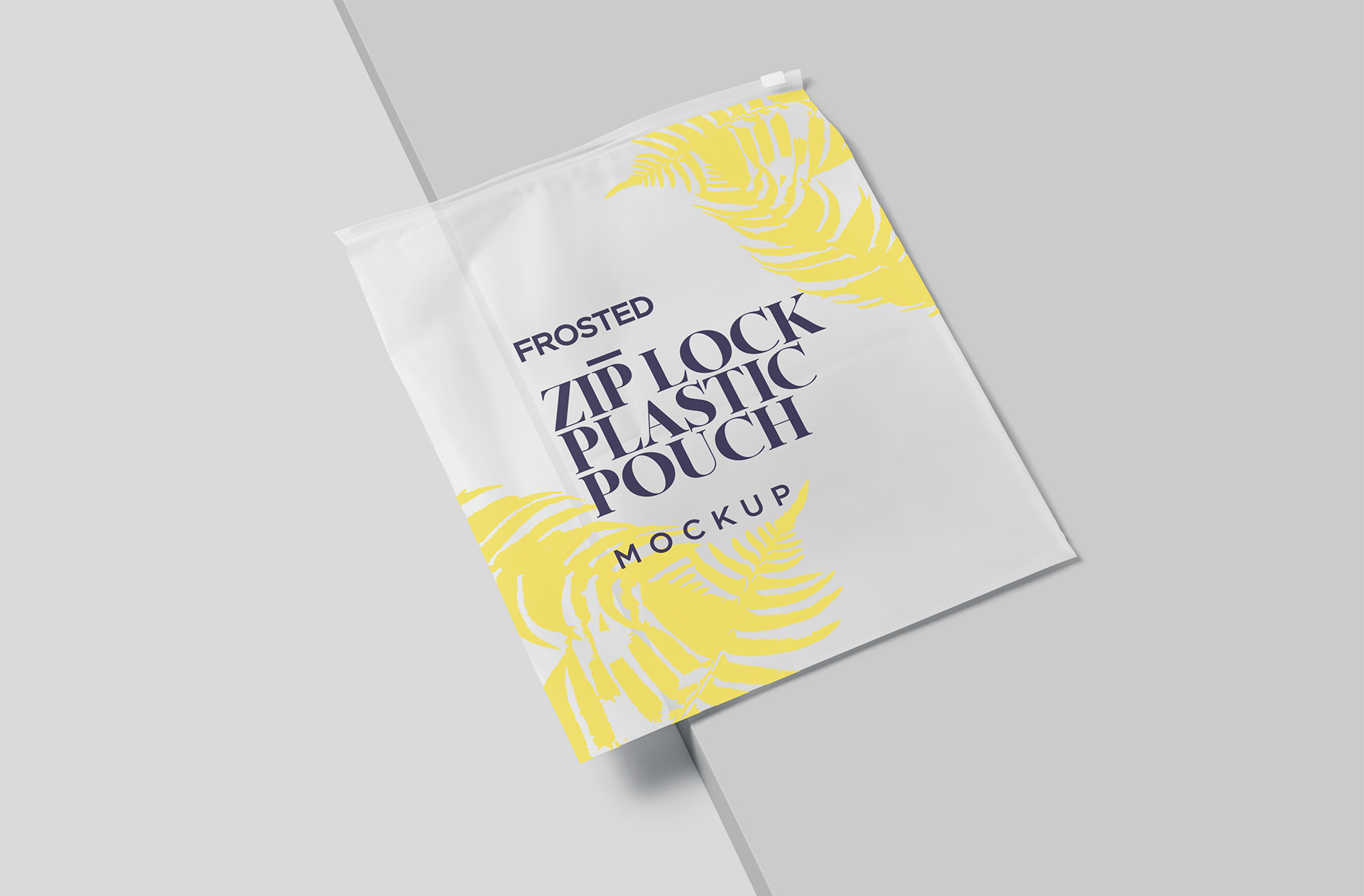 Flat Frosted Zip Lock Pouch Mockup – Premium PSD