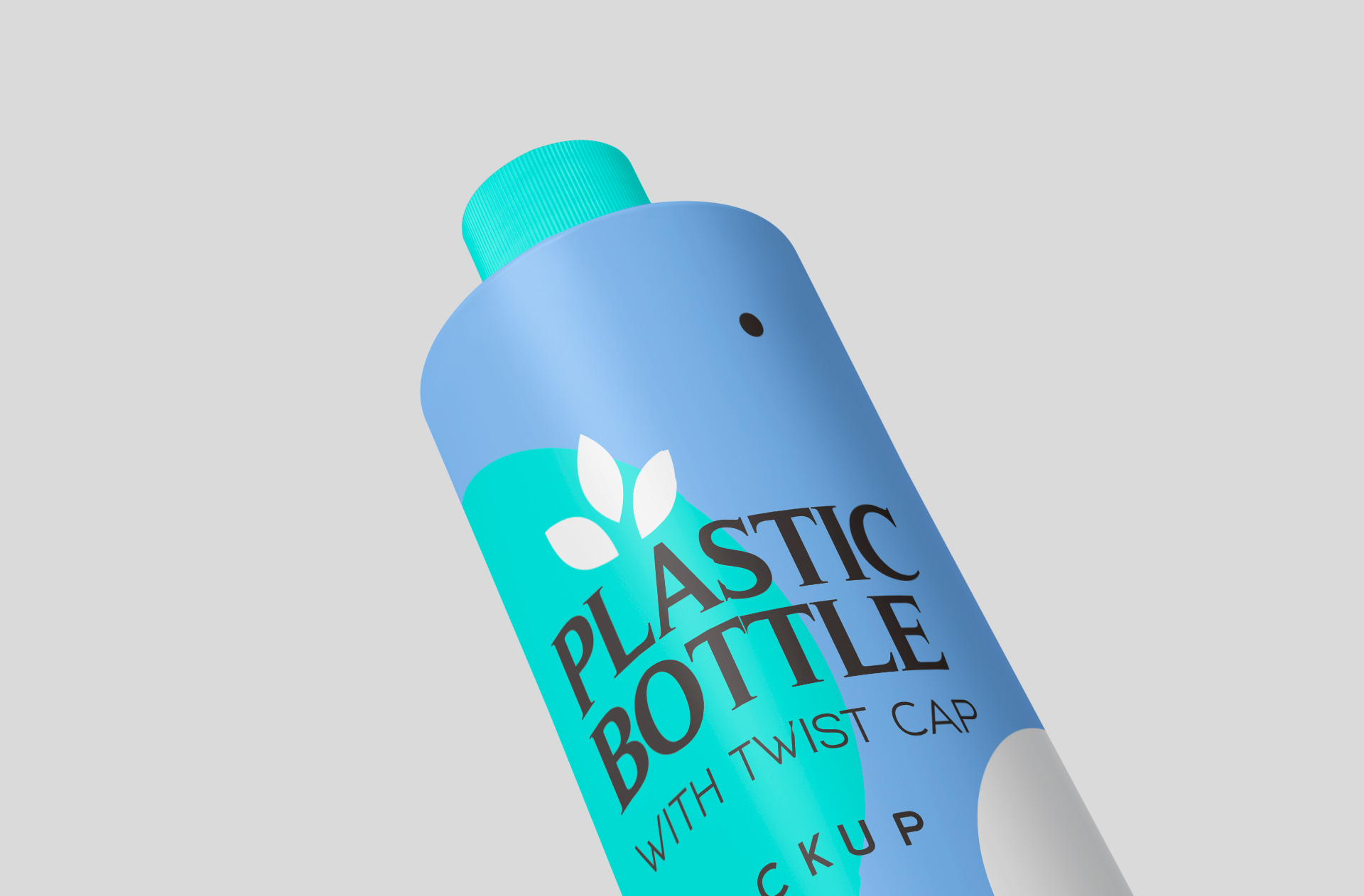 clear plastic bottle mock-up