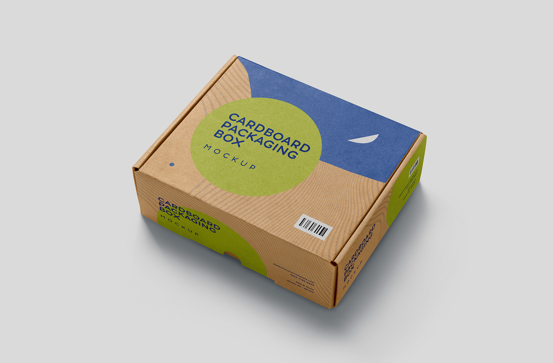 Cardboard Packaging Box Mockup – Realistic Design
