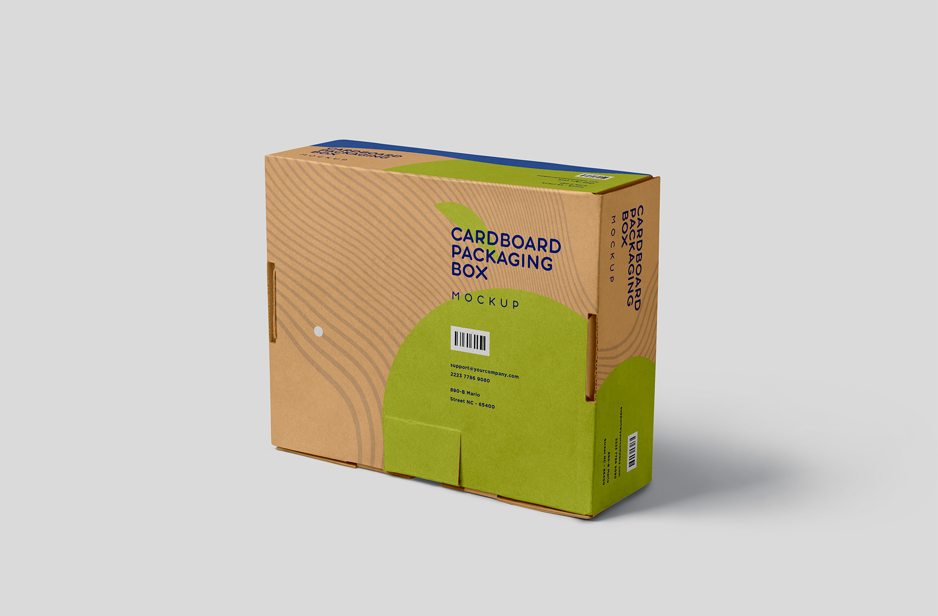 Standing Cardboard Packaging Box Mockup – Customizable
