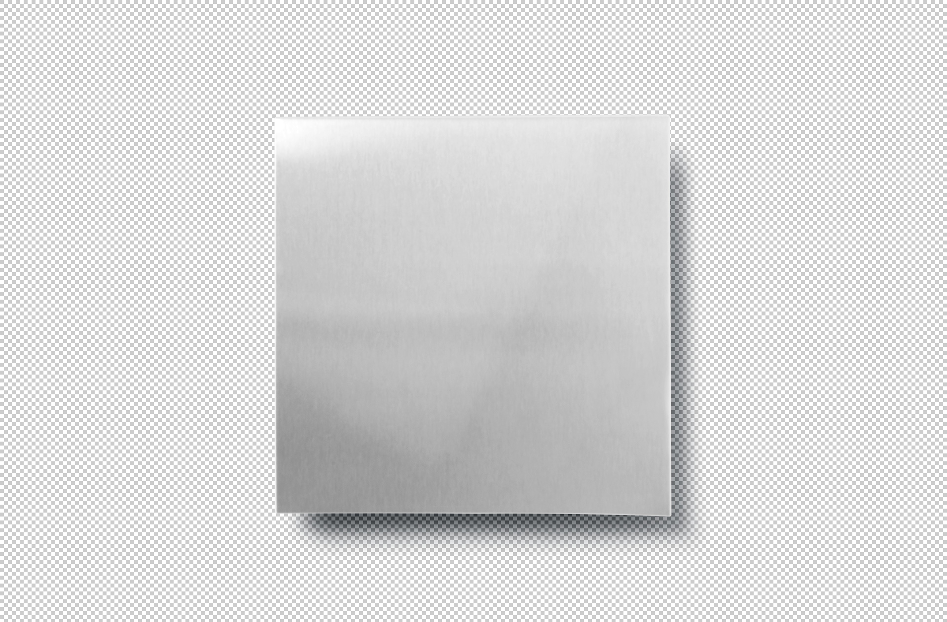 Square Metal Tile Mockup – Brushed Metal Effect