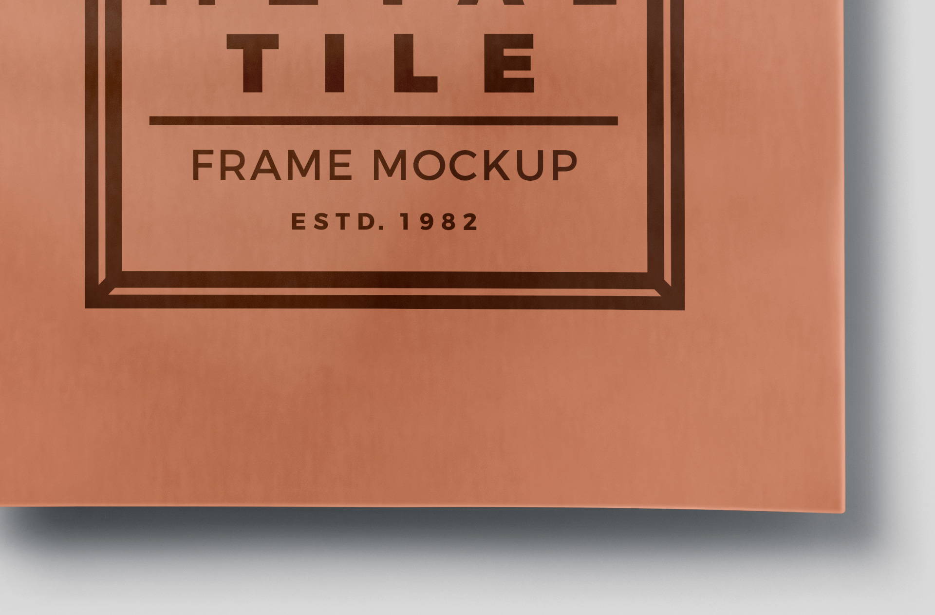 Square Metal Tile Mockup – Brushed Metal Effect