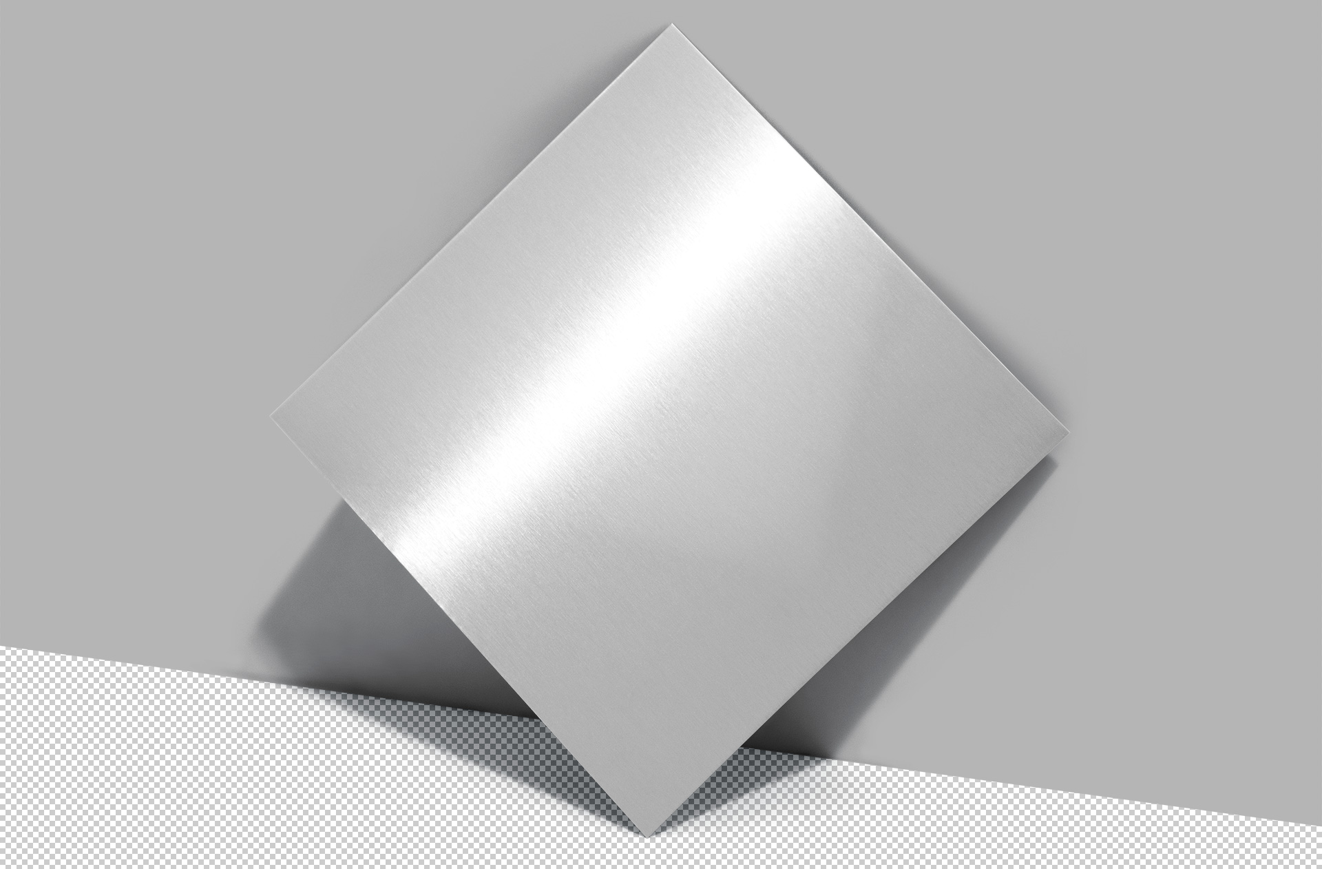 Square Metal Tile Mockup – Angled Elegant Display
