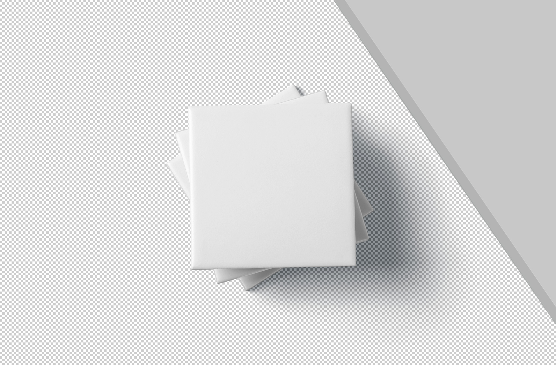 Overhead Square Ceramic Tile Mockup – High-Resolution
